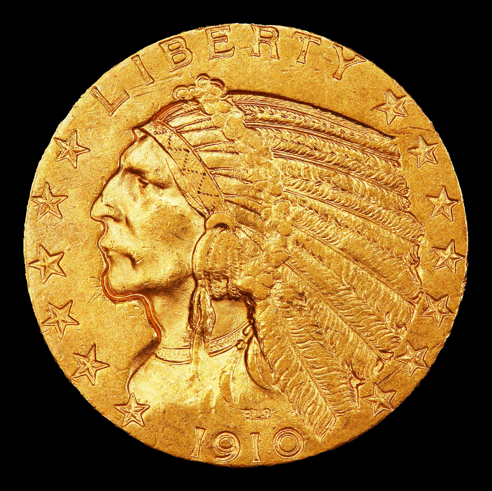1910-s Gold Indian Half Eagle $5 ms64 SEGS - 2