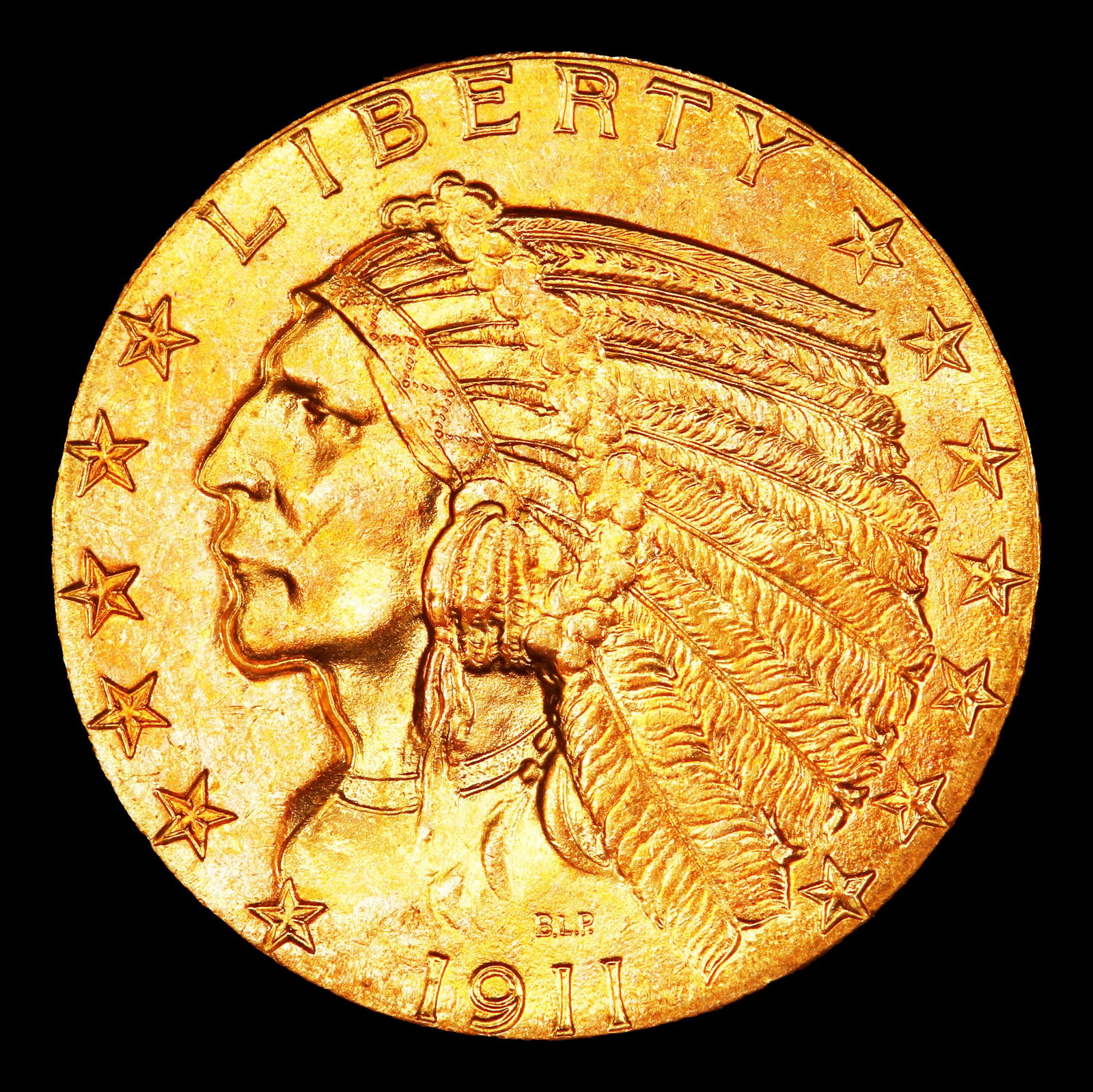 1911-s Gold Indian Half Eagle $5 ms64 SEGS - 2