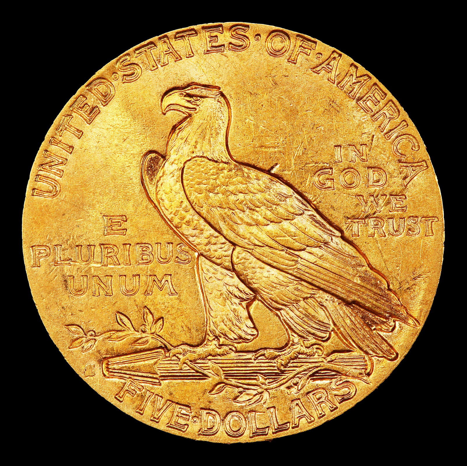 1912-s Gold Indian Half Eagle $5 ms62+ USCG - 3