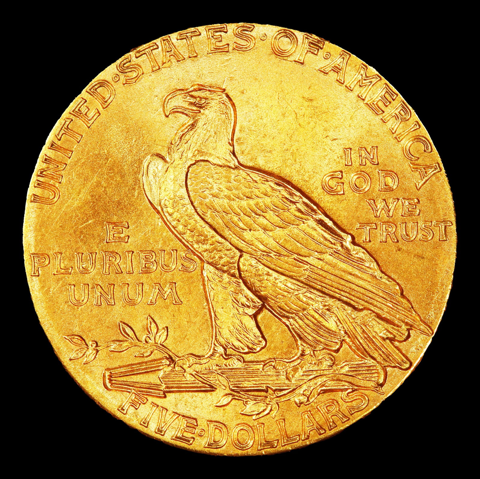 1913-p Gold Indian Half Eagle $5 ms65 SEGS - 3