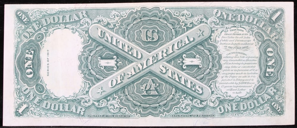 1917 $1 Large Size Legal Tender Note Grades Select CU Signatures Speelman/White - 3