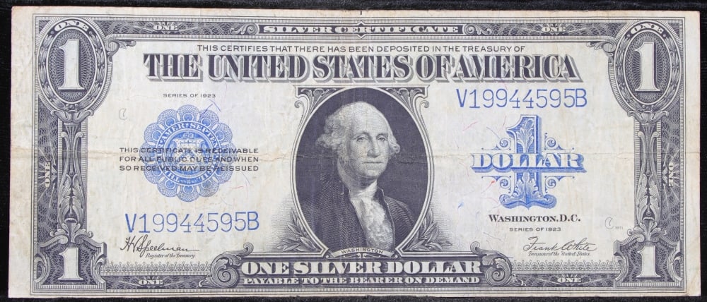 1923 $1 large size Silver Certificate Grades xf Signatures Speelman/White - 2