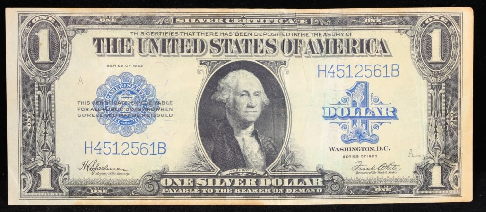 1923 $1 large size Silver Certificate Grades xf+ Signatures Speelman/White - 2
