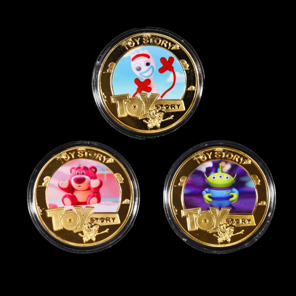 3 Coin Toy Story Gold Plated Round Collection In Custom Box W/ Special Backer card - 4