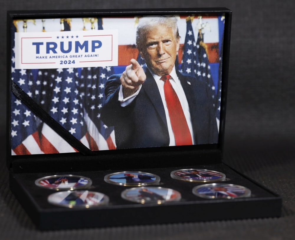 6 Coin President Donald Trump Gold Plated Round Collection - 2