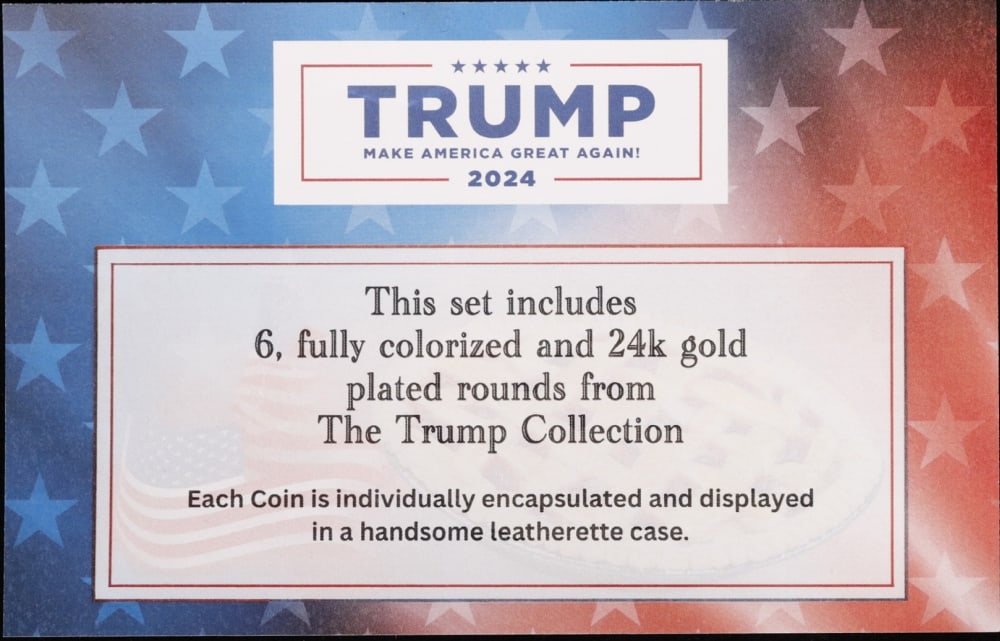 6 Coin President Donald Trump Gold Plated Round Collection - 7