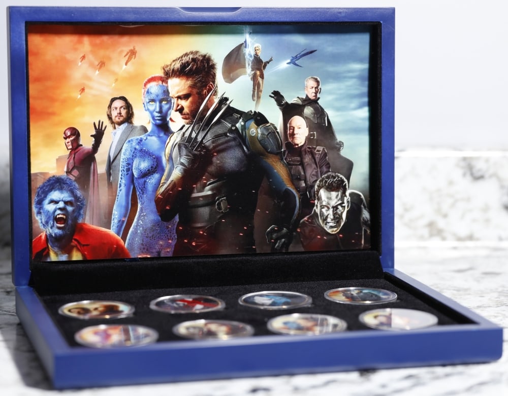 Limited Edition 8 X-Men Days of Future Past Gold Plated Collection In Custom WOODEN Box W/ Specia... - 3
