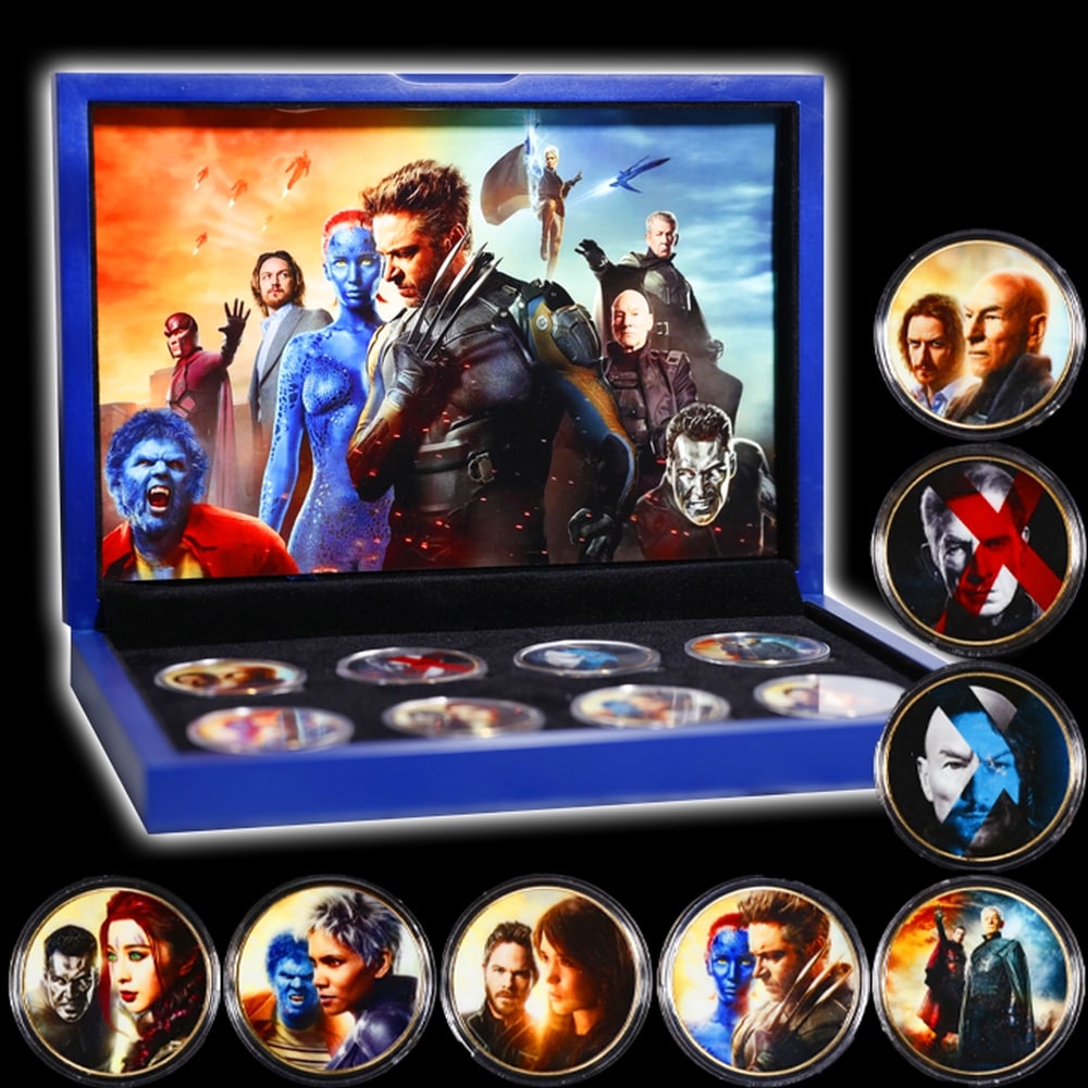 Limited Edition 8 X-Men Days of Future Past Gold Plated Collection In Custom WOODEN Box W/ Specia... - 5