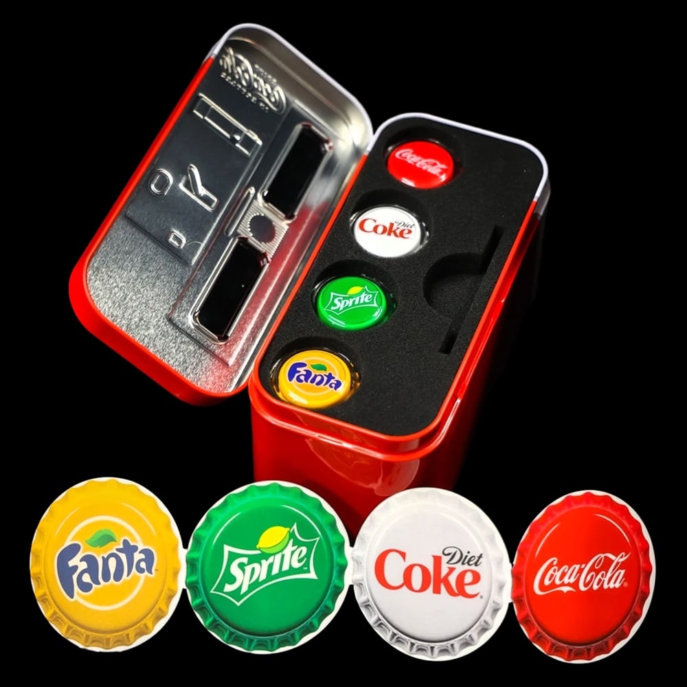 2020 4 Silver Coin Botte Cap Ser Coca Cola, Diet Coke, Sprite, Fanta Commerative Coin 24g .999 Si... - 2