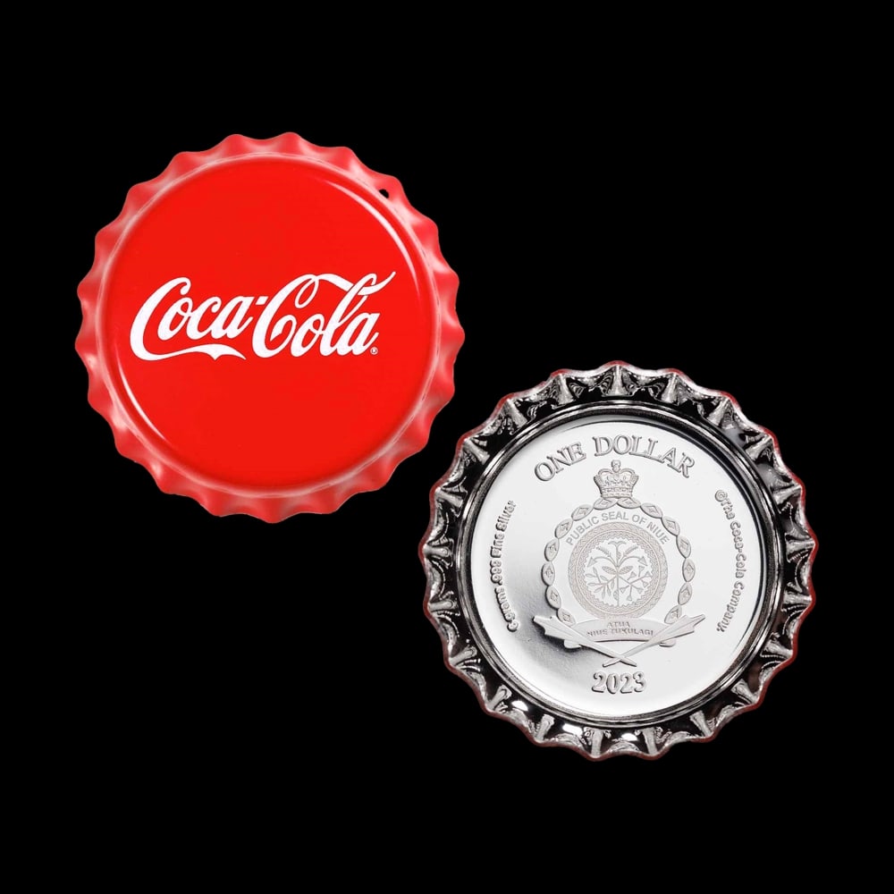 2023 1 Niue Coca Cola Bottle Cap Commerative Coin 6g .999 Silver in Collector Tin with COA COOL! ... - 4