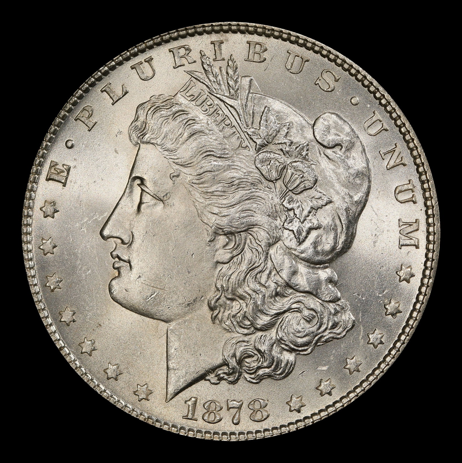 1878-p 7tf Morgan Dollar $1 Grades ms65 - 2