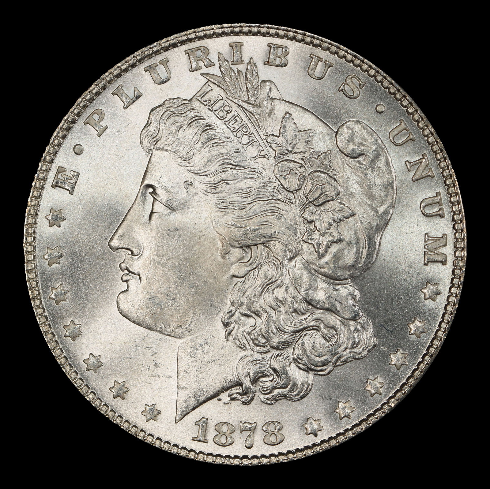 1878-p 7tf Morgan Dollar $1 Grades ms65 - 2