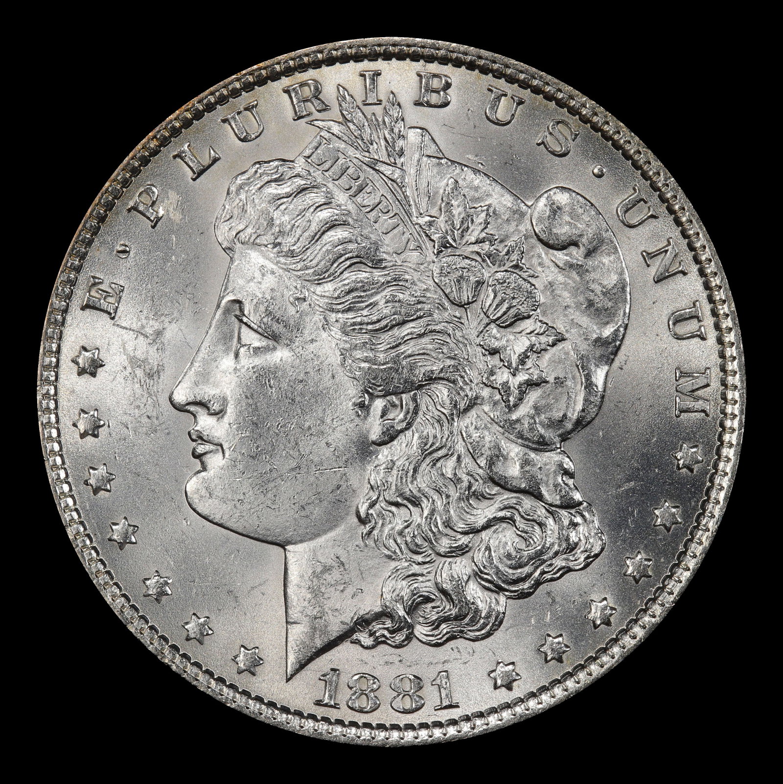 1881-p Morgan Dollar $1 Grades ms62 - 2