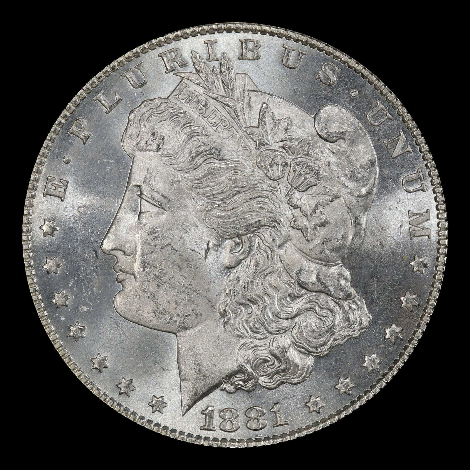1881-p Morgan Dollar $1 Grades ms63+ - 2