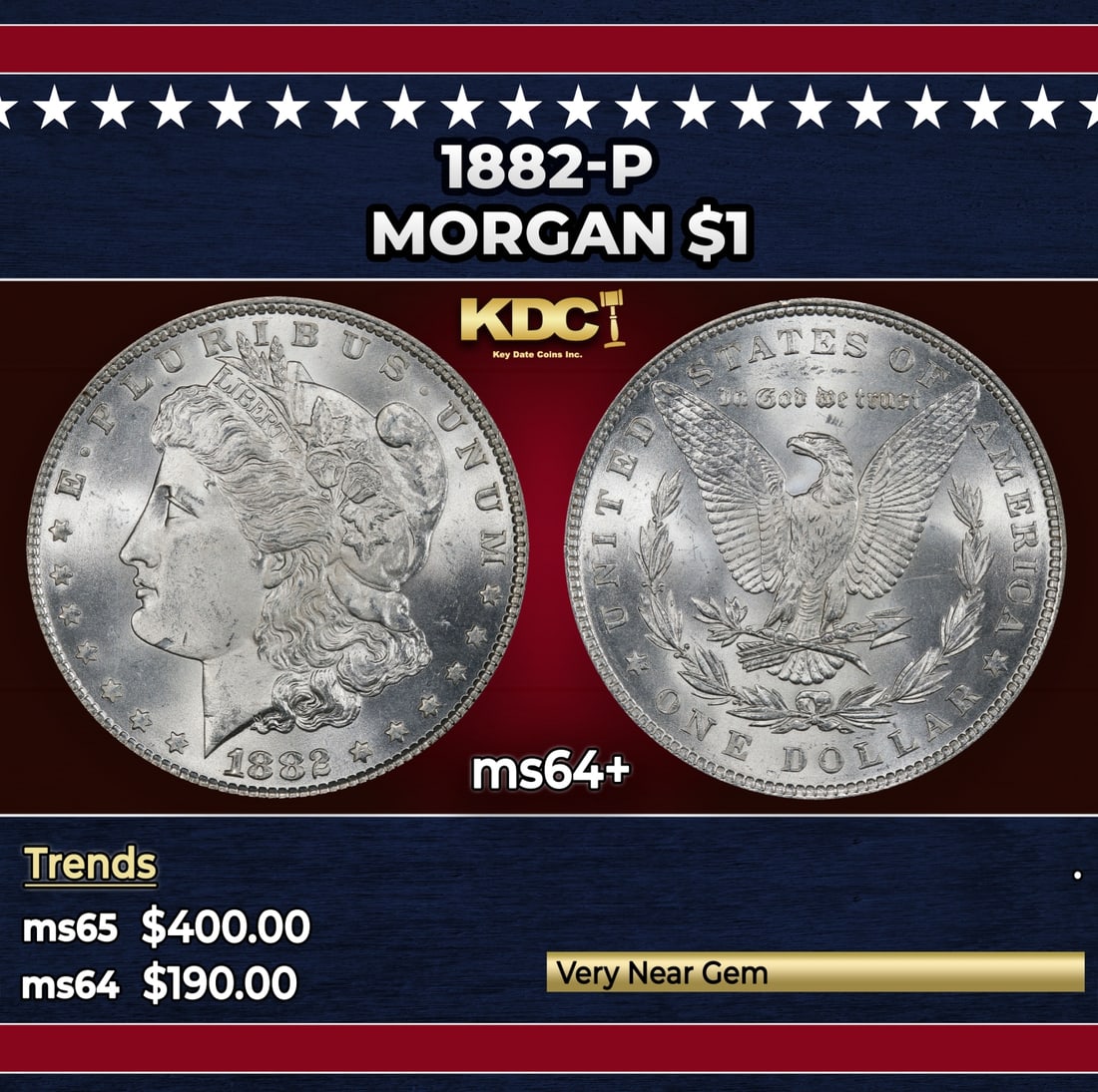 1882-p Morgan Dollar $1 Grades ms64+: 1882-p Morgan Dollar $1 Grades ms64+.