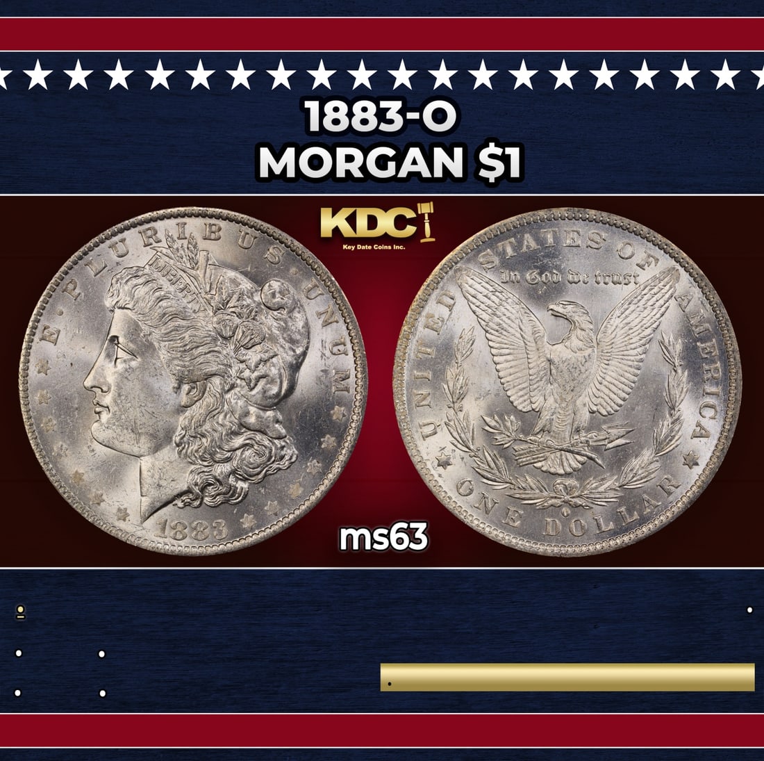 1883-o Morgan Dollar $1 Grades ms63: 1883-o Morgan Dollar $1 Grades ms63.
