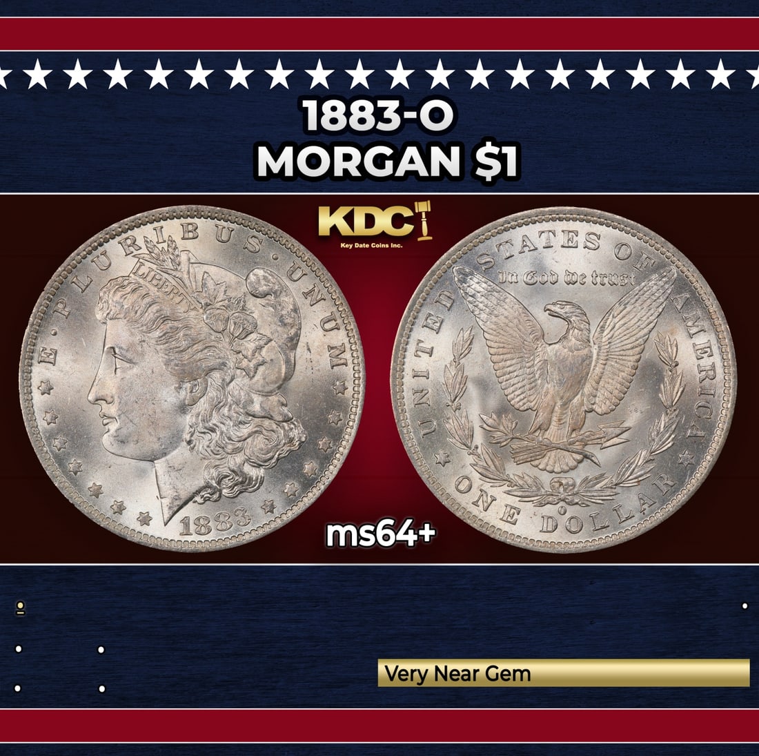 1883-o Morgan Dollar $1 Grades ms64+: 1883-o Morgan Dollar $1 Grades ms64+.