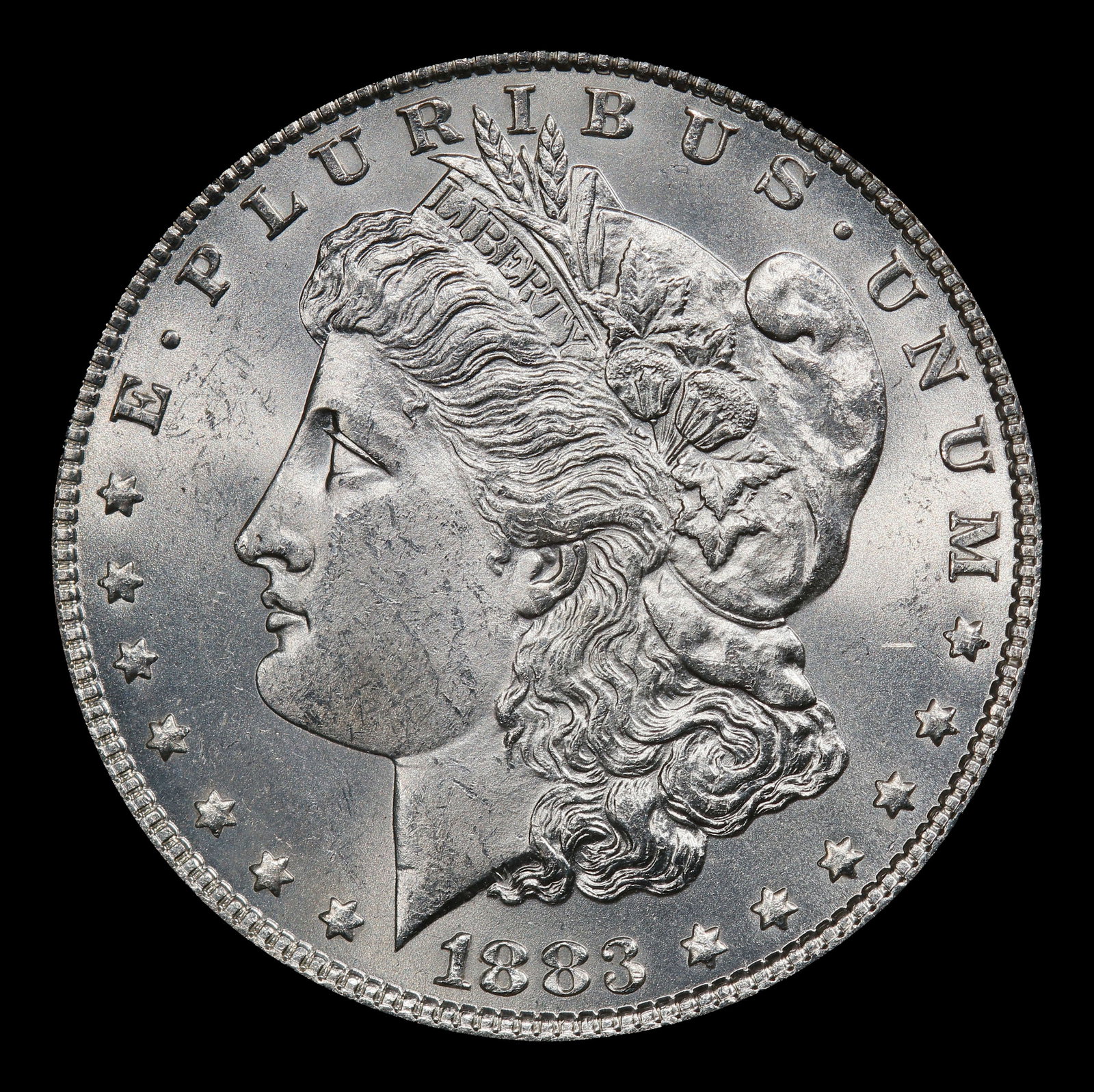 1883-p Morgan Dollar $1 Grades ms62+ - 2