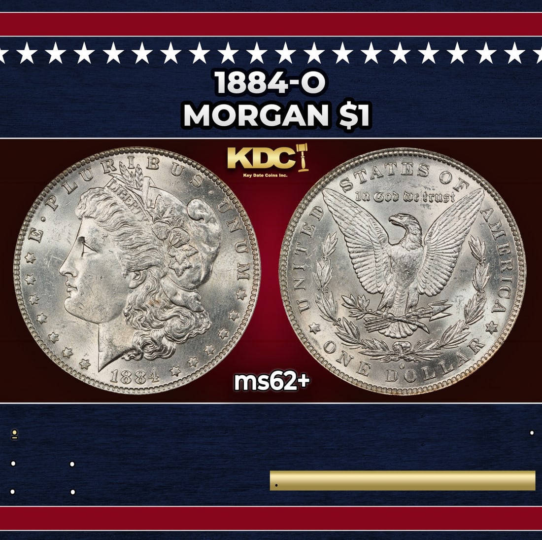 1884-o Morgan Dollar $1 Grades ms62+: 1884-o Morgan Dollar $1 Grades ms62+.