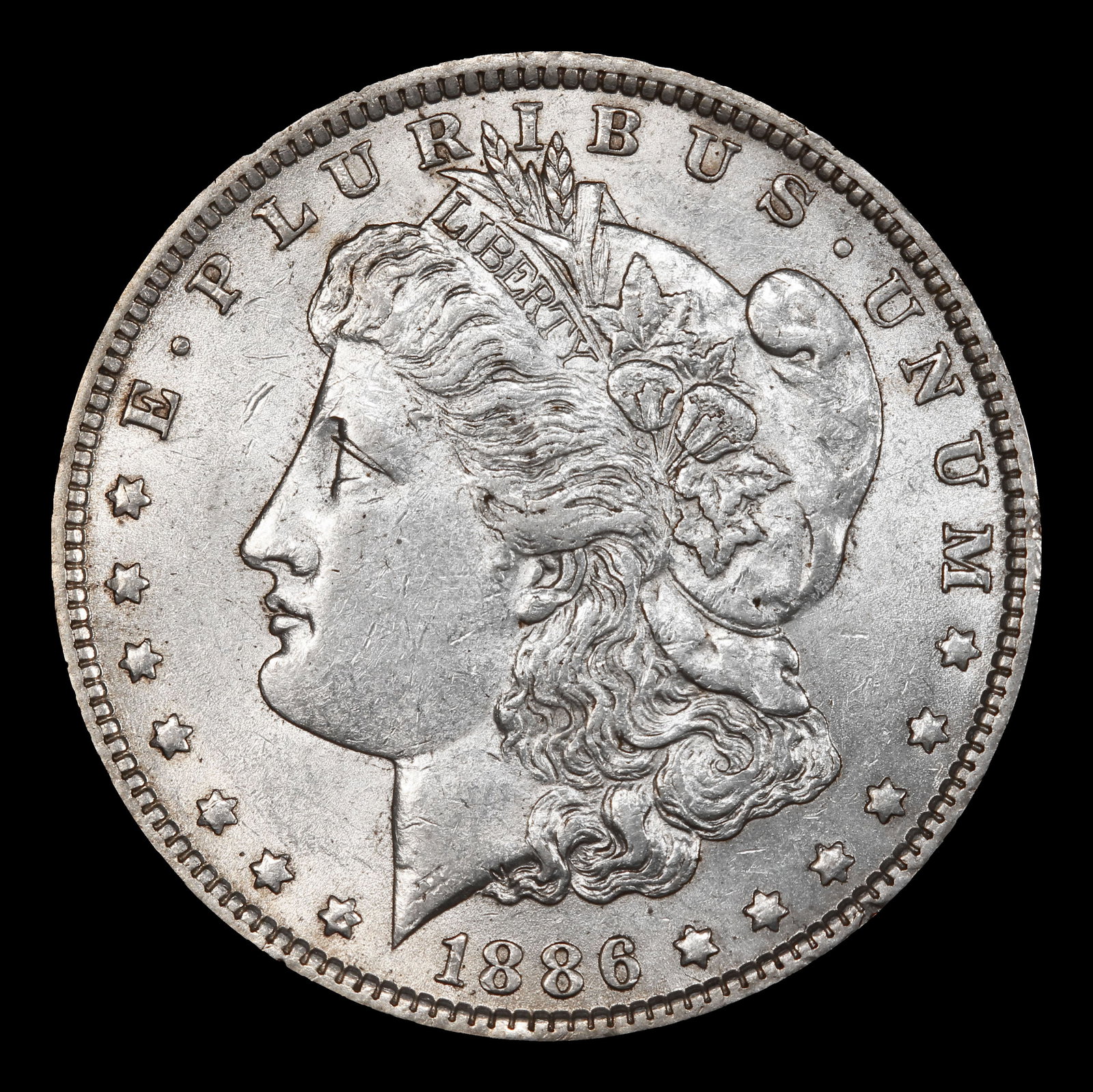 1886-o Morgan Dollar Vam-1A Top 100 WOW! 'E' On Rev $1 ms62+ USCG - 2