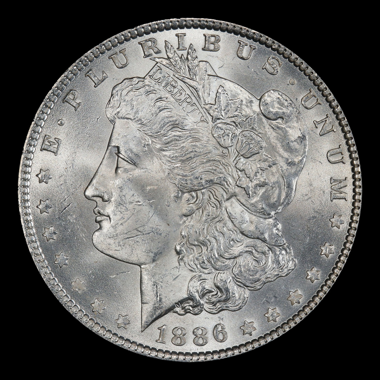 1886-p Morgan Dollar $1 Grades ms62+ - 2