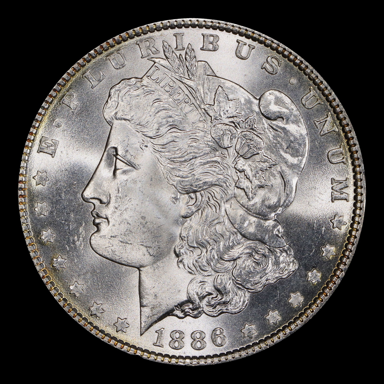 1886-p Morgan Dollar $1 Grades ms65+ - 2
