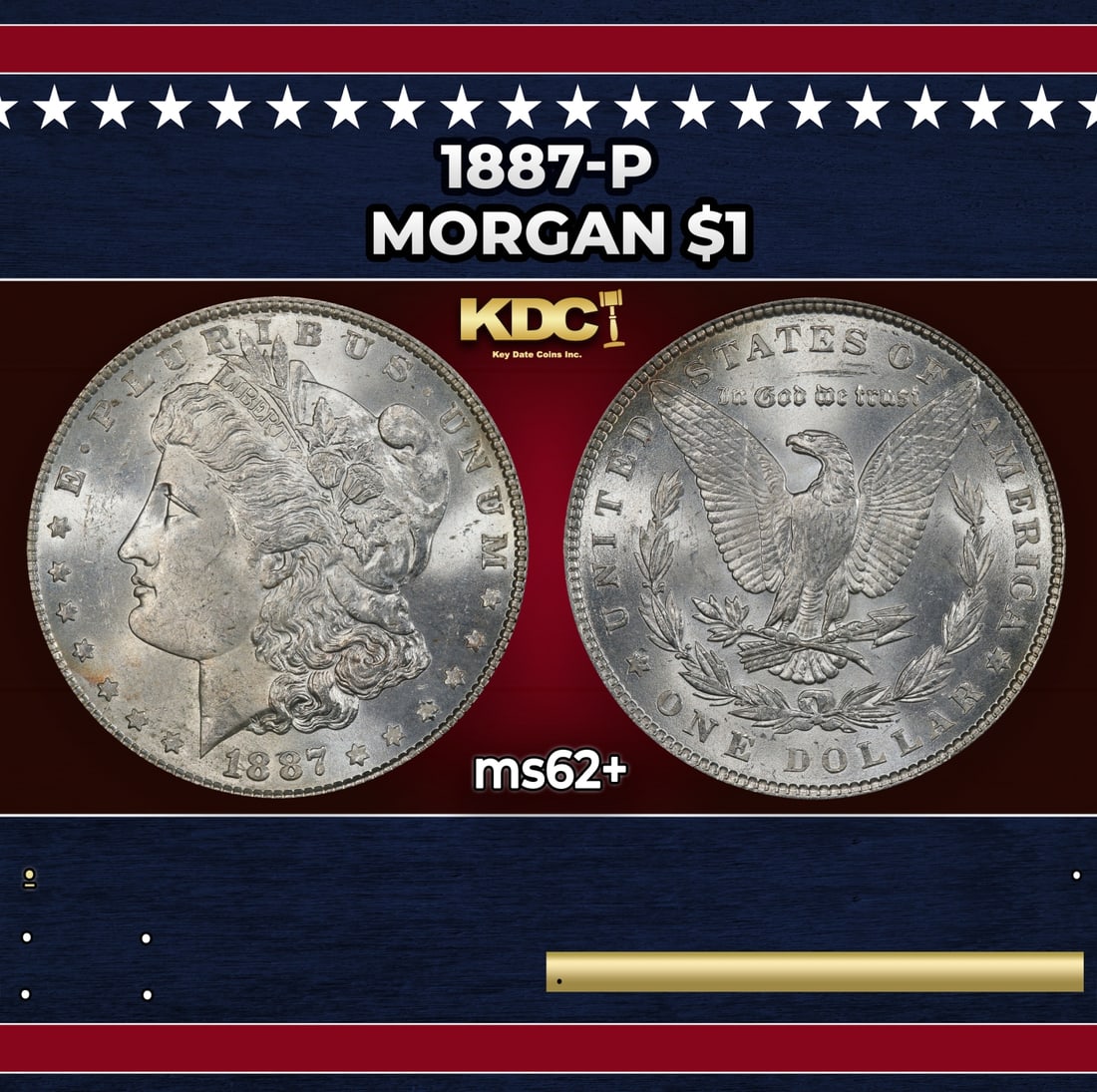 1887-p Morgan Dollar $1 Grades ms62+: 1887-p Morgan Dollar $1 Grades ms62+.