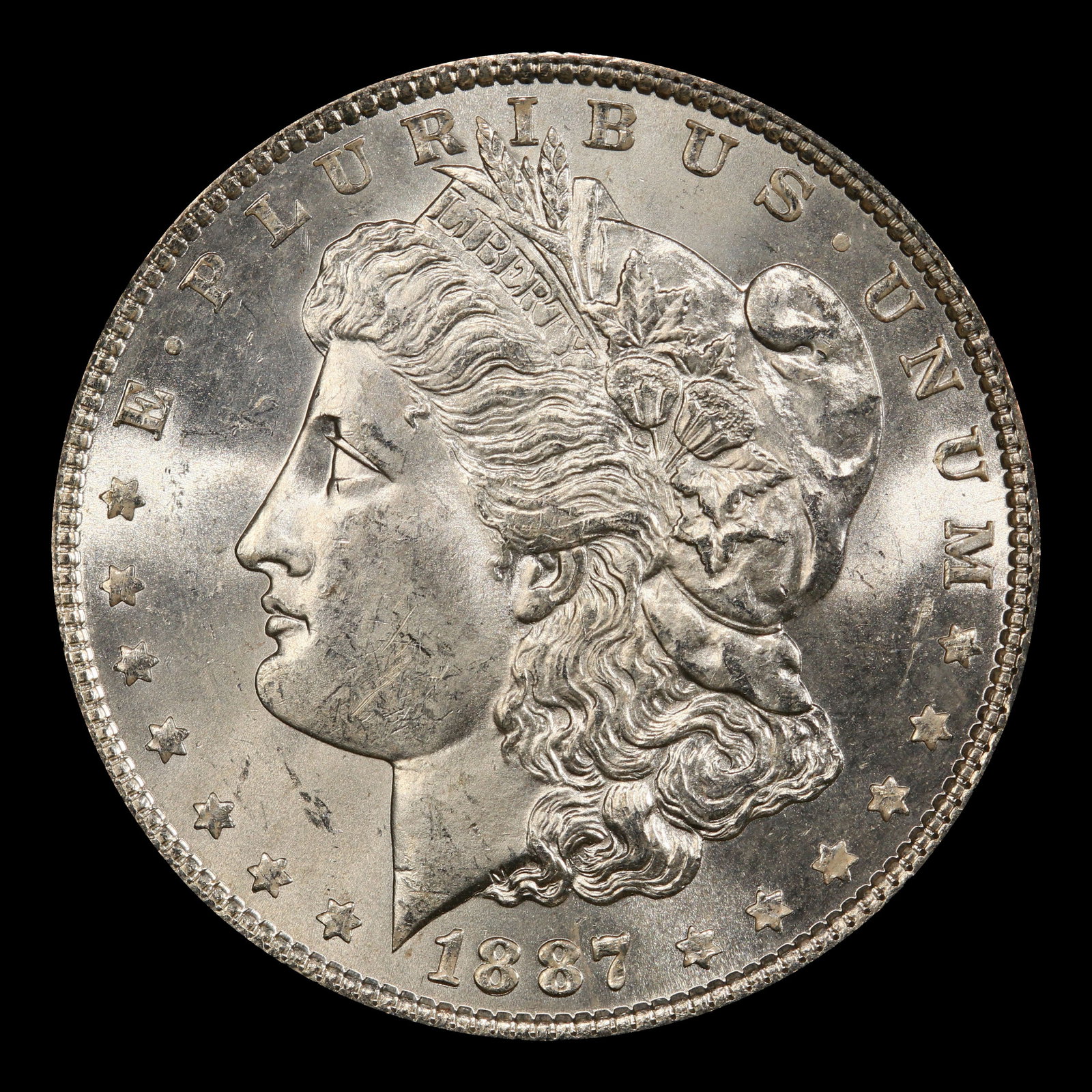 1887-p Morgan Dollar $1 Grades ms64 - 2