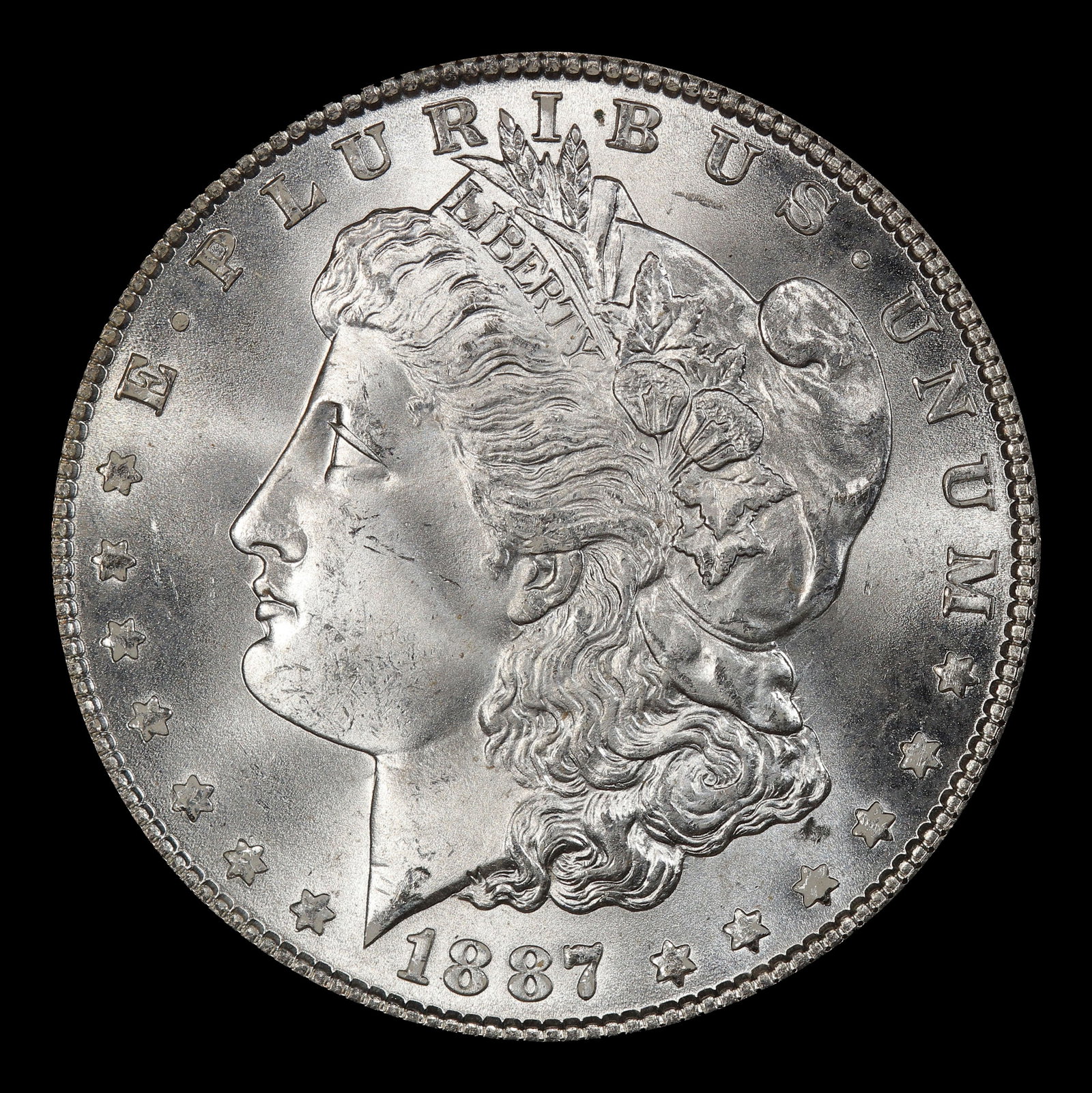 1887-p Morgan Dollar $1 Grades ms65 - 2