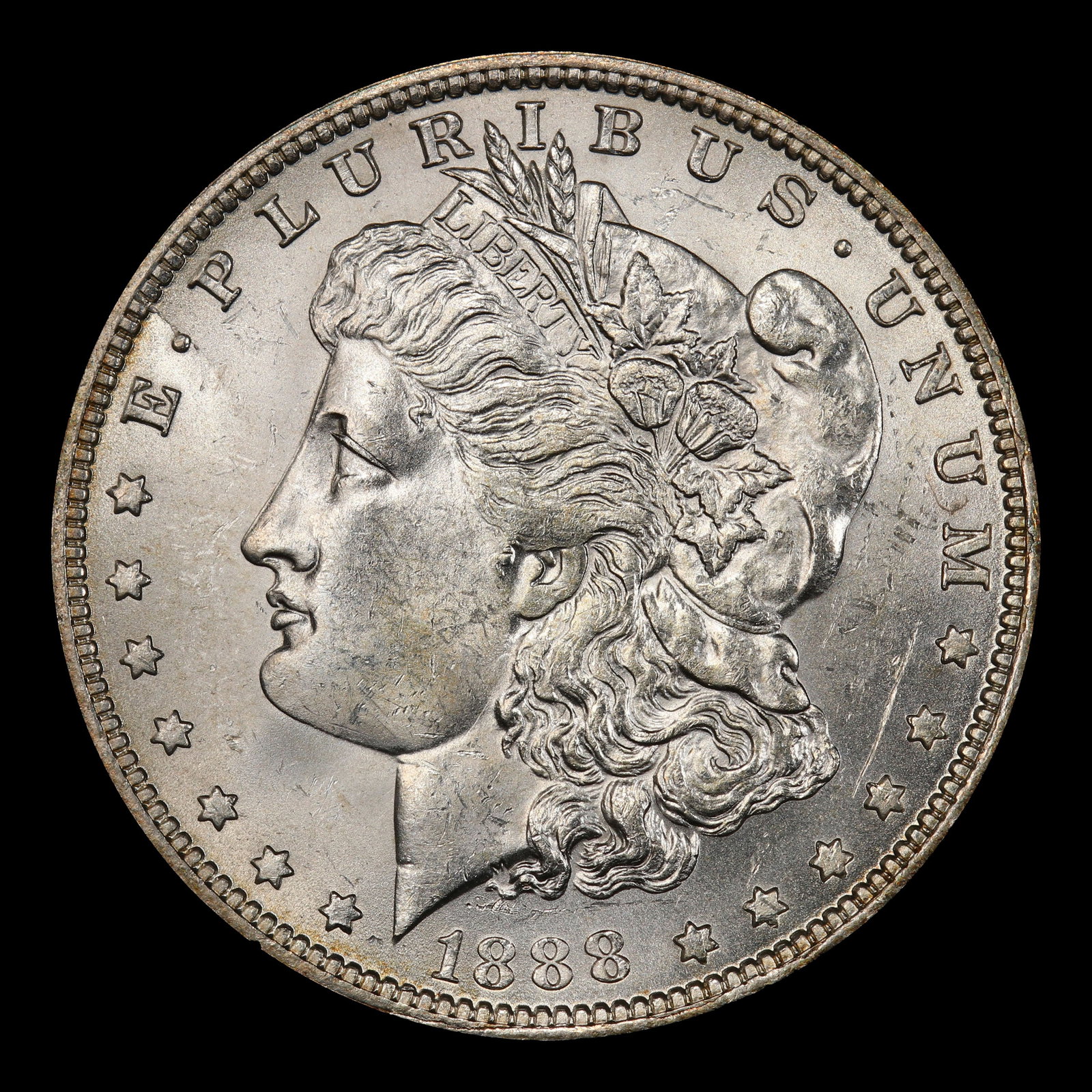 1888-o Morgan Dollar $1 Grades ms62+ - 2