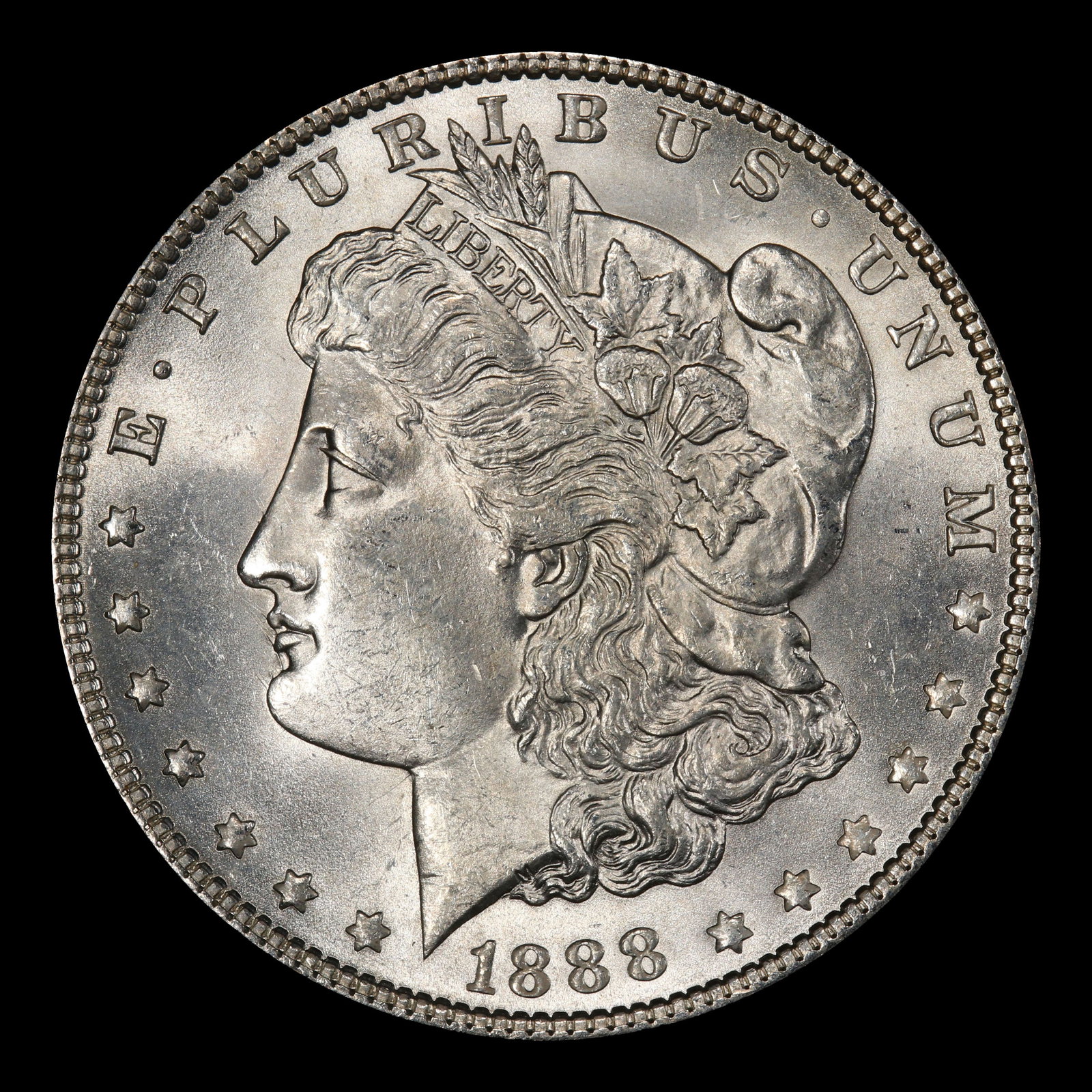 1888-p Morgan Dollar $1 Grades ms63+ - 2