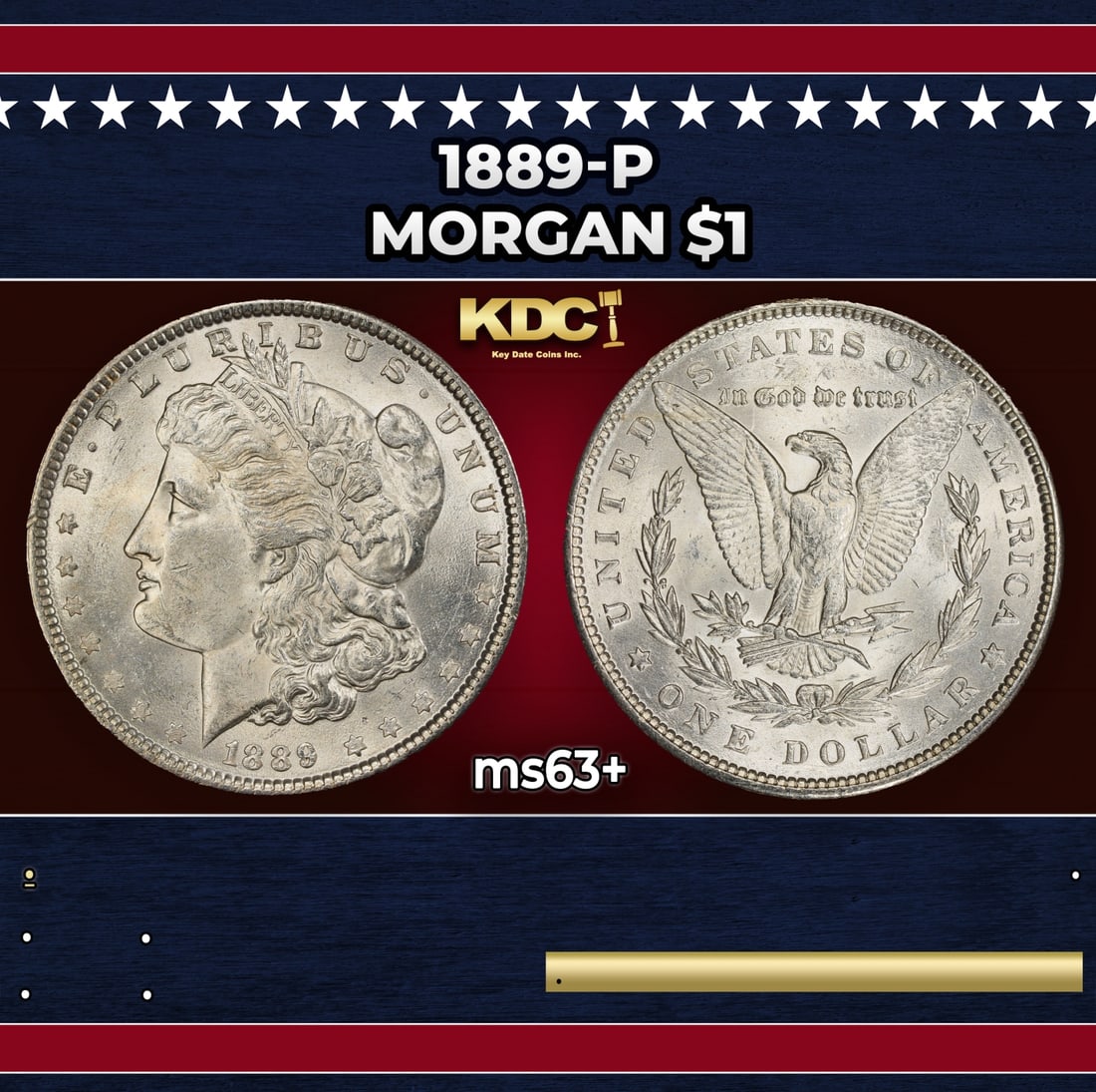 1889-p Morgan Dollar $1 Grades ms63+: 1889-p Morgan Dollar $1 Grades ms63+.