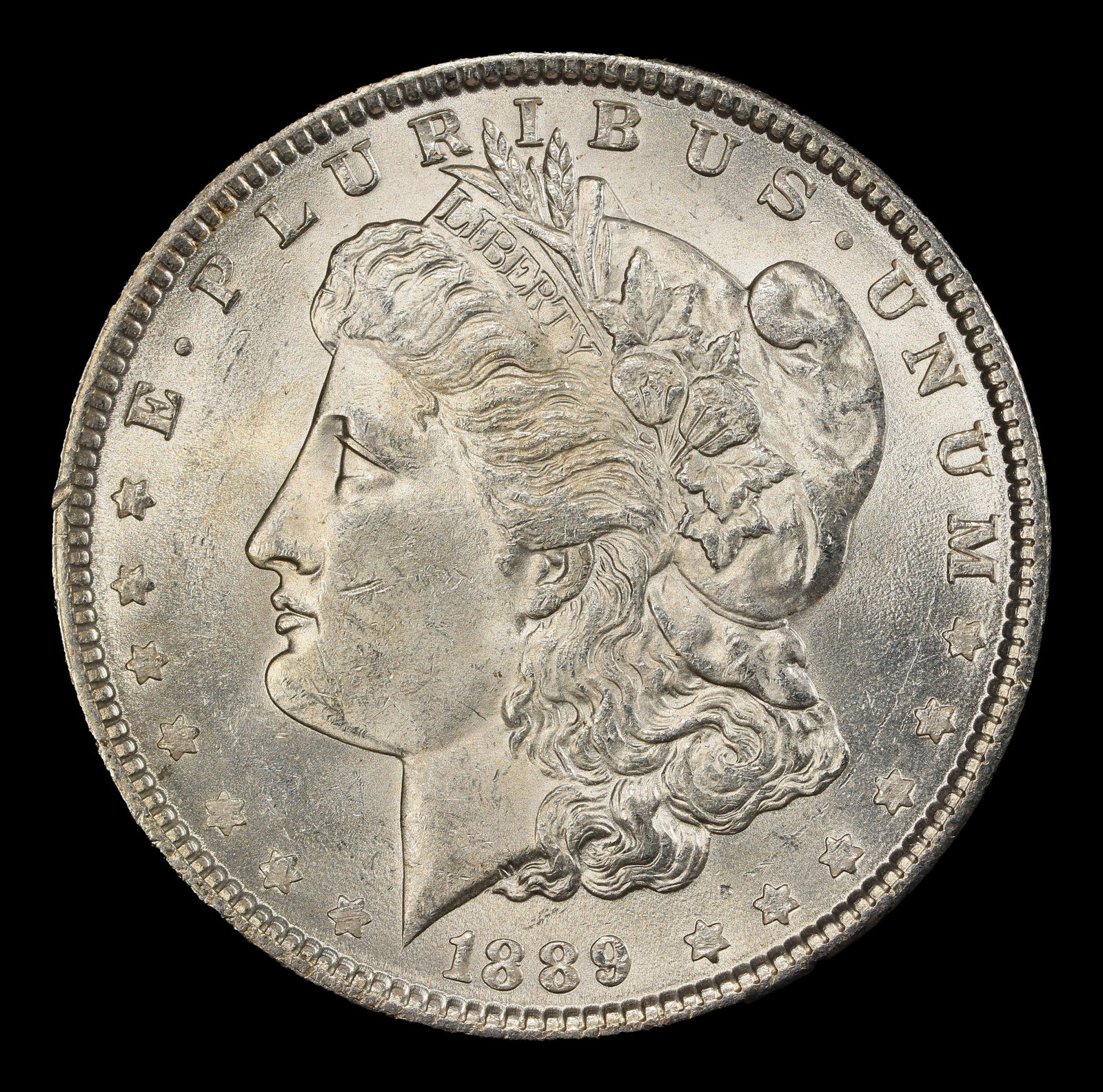 1889-p Morgan Dollar $1 Grades ms63+ - 2