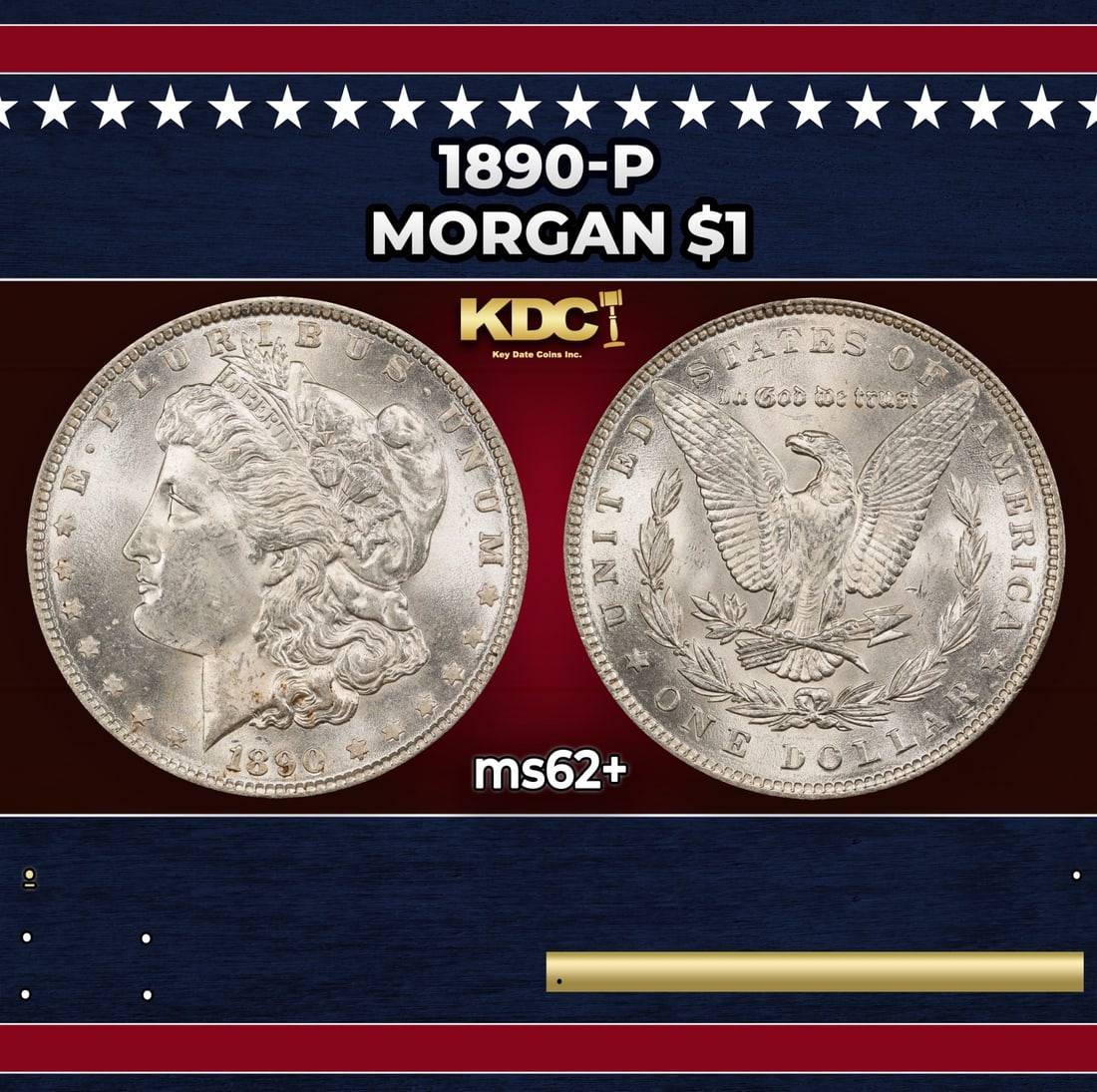 1890-p Morgan Dollar $1 Grades ms62+: 1890-p Morgan Dollar $1 Grades ms62+.