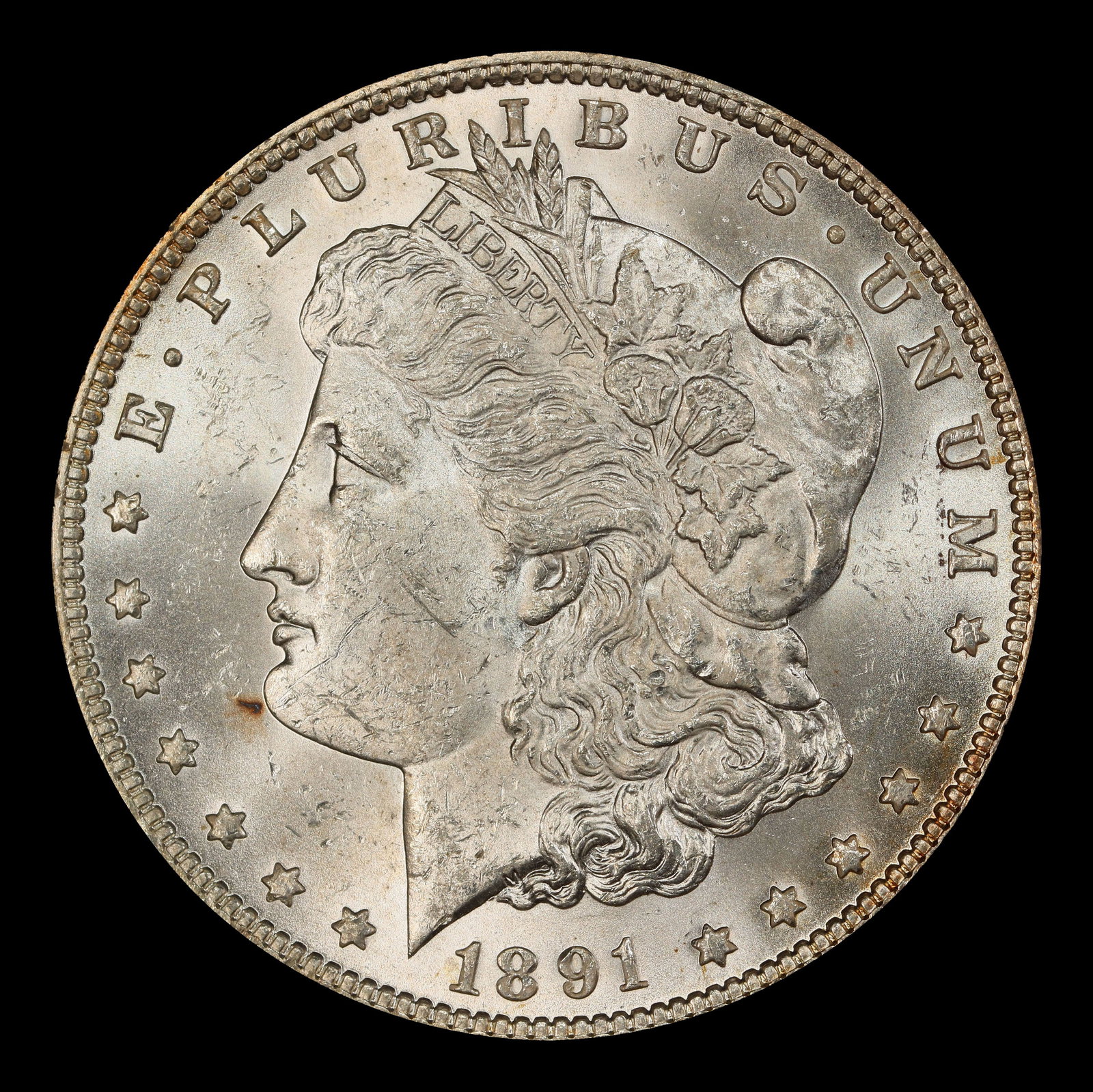 1891-p Morgan Dollar $1 Grades ms62 - 2