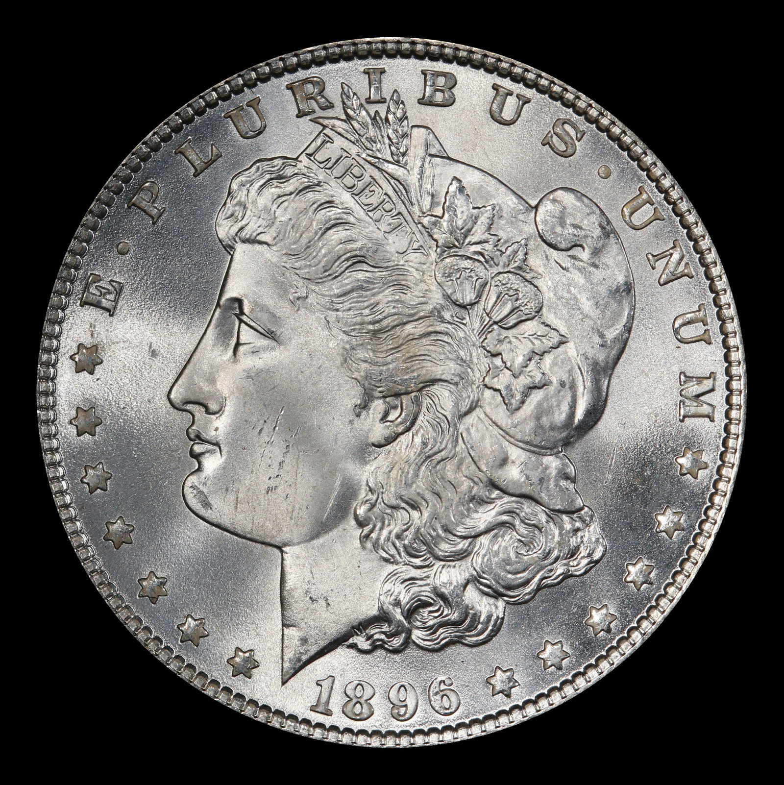 1896-p Morgan Dollar $1 Grades ms65+ - 2