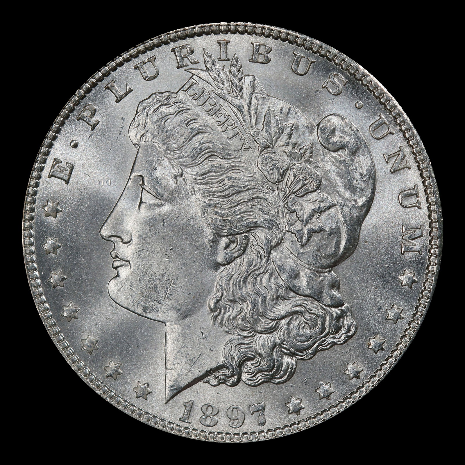1897-p Morgan Dollar $1 Grades ms65 - 2