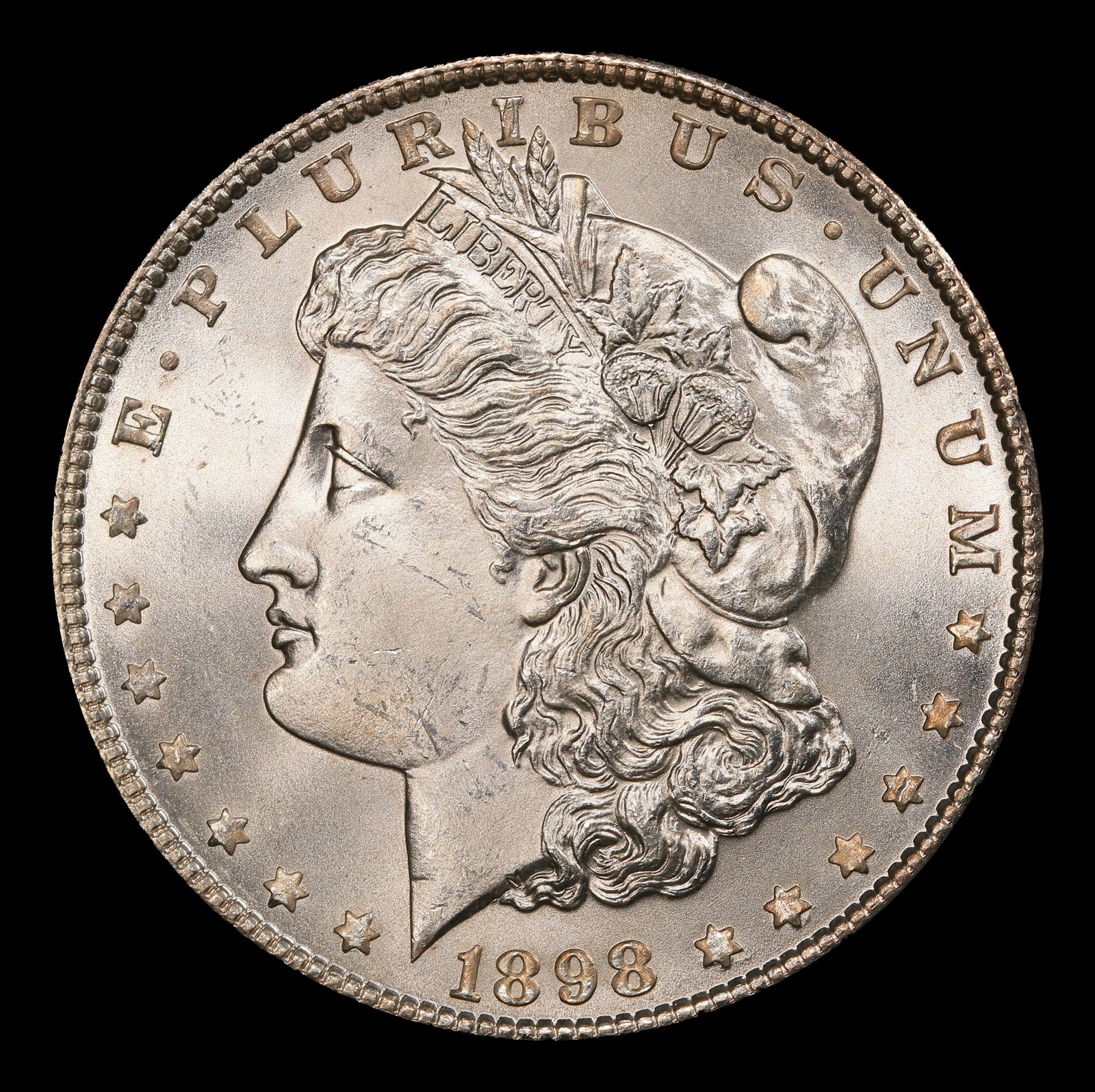 1898-p Morgan Dollar $1 Grades ms64+ - 2