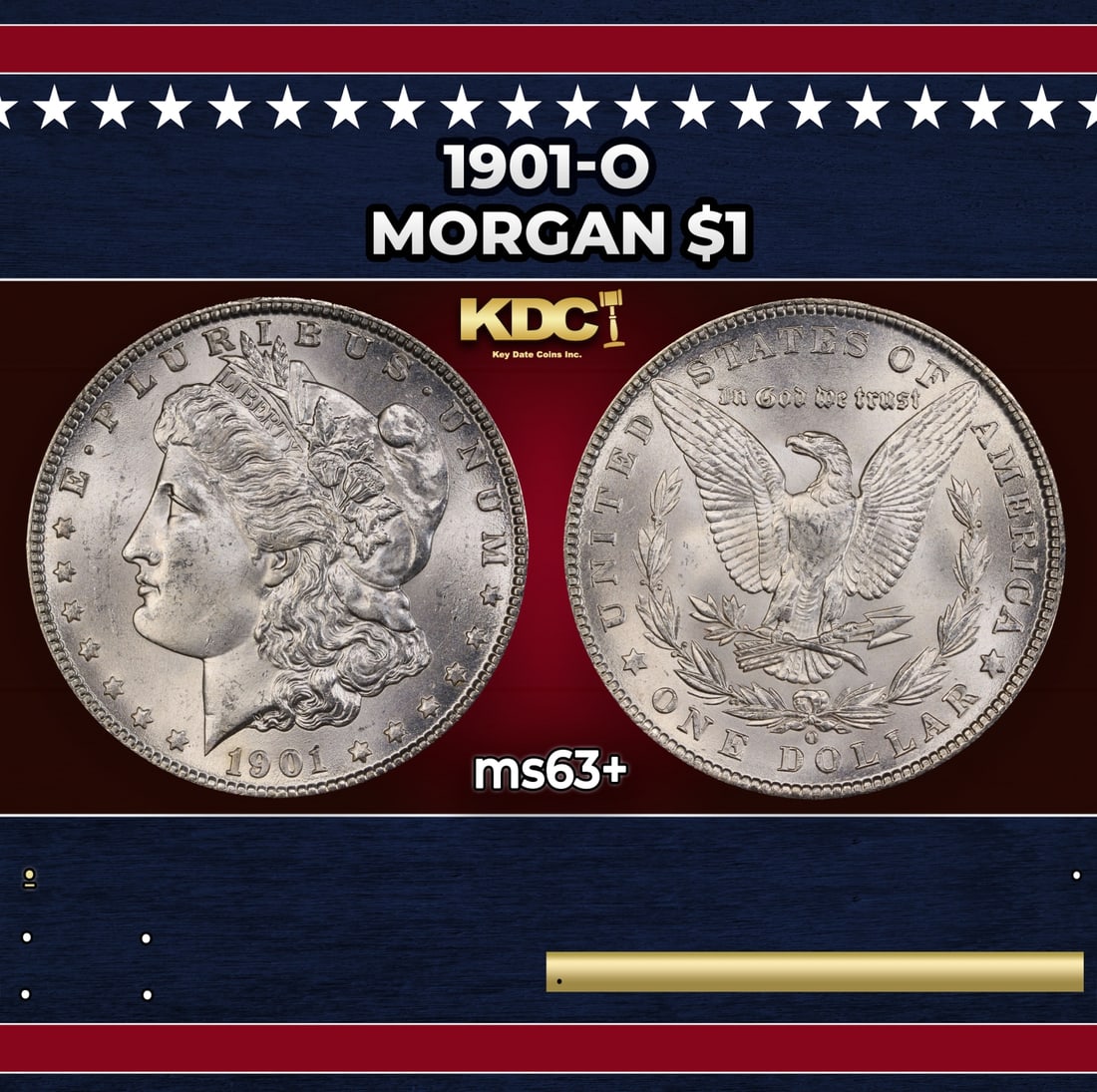 1901-o Morgan Dollar $1 Grades ms63+: 1901-o Morgan Dollar $1 Grades ms63+.