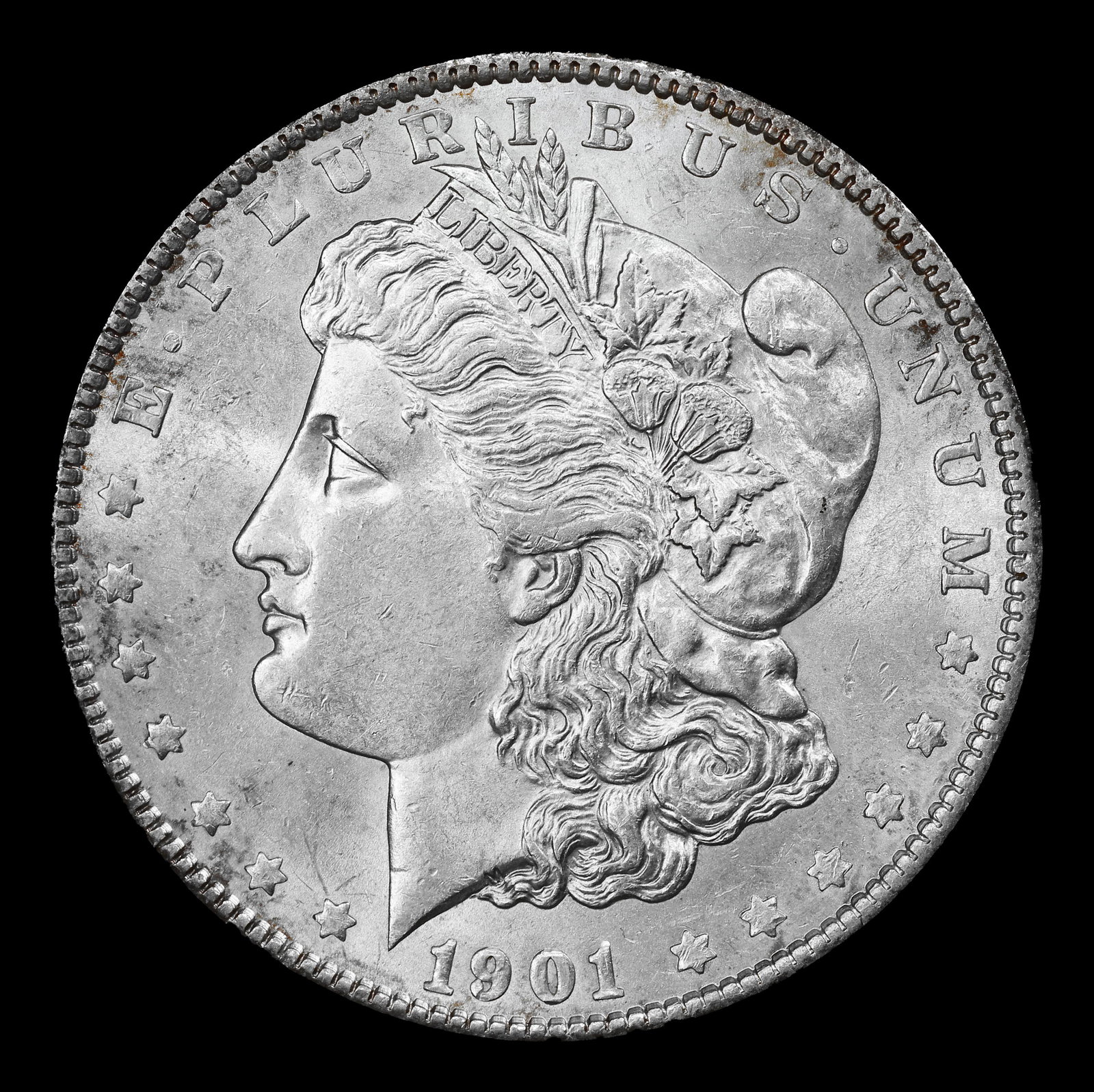 1901-p Morgan Dollar $1 ms62+ USCG - 2