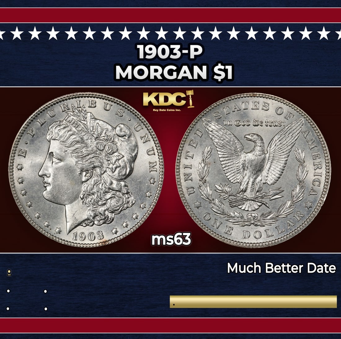 1903-p Morgan Dollar $1 Grades ms63: 1903-p Morgan Dollar $1 Grades ms63.