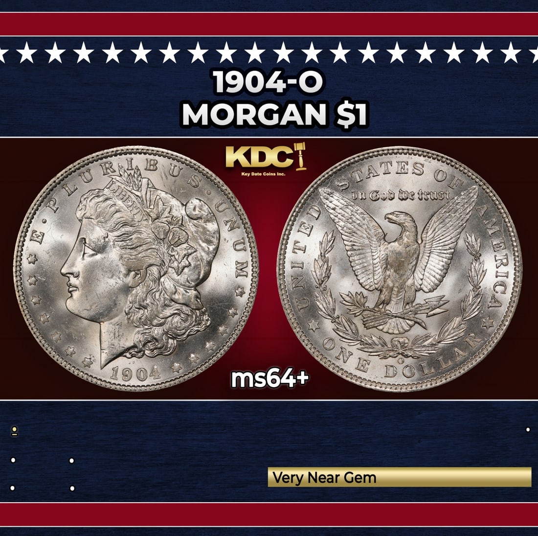 1904-o Morgan Dollar $1 Grades ms64+: 1904-o Morgan Dollar $1 Grades ms64+.