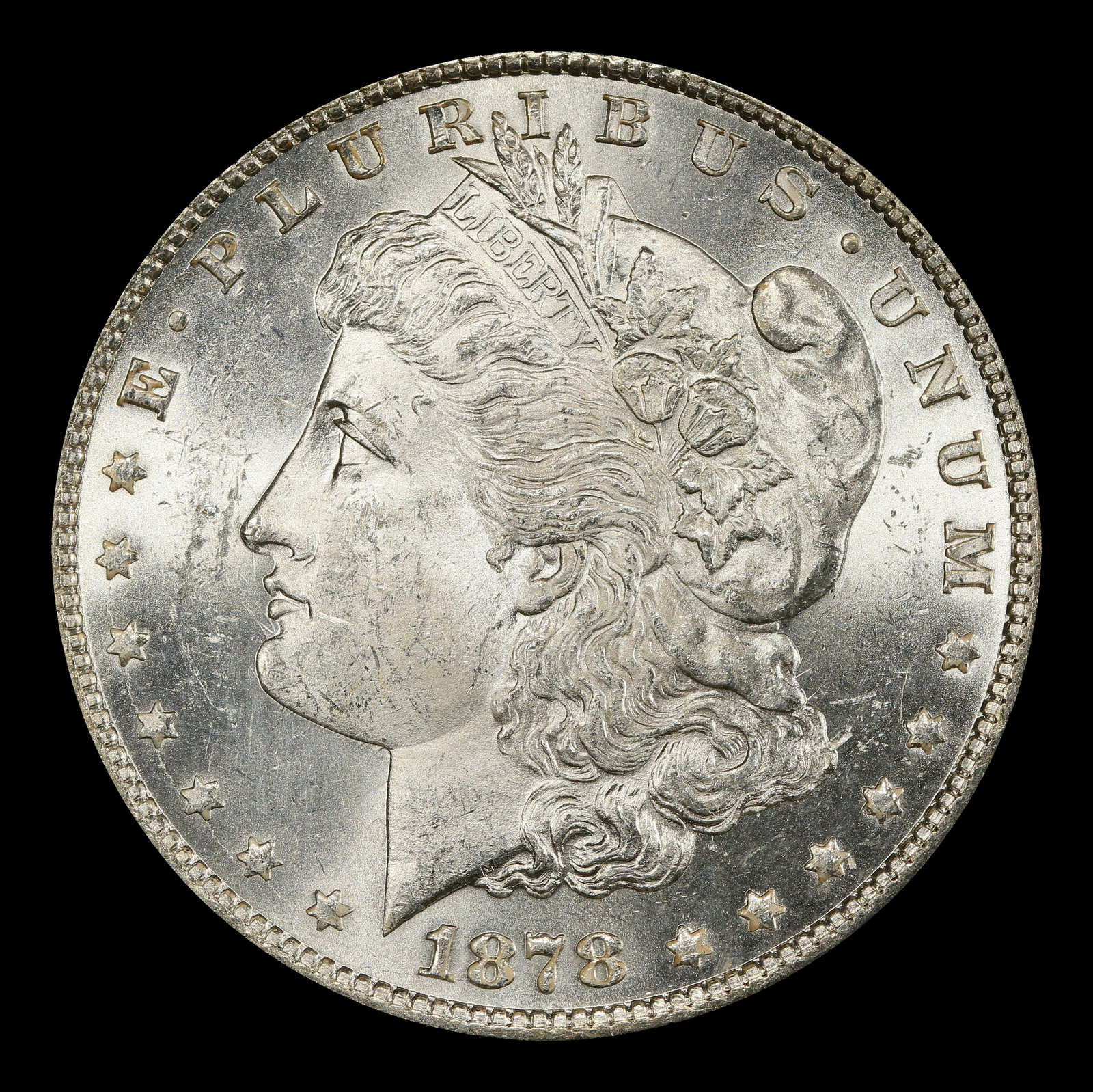 1878-p 7tf Morgan Dollar $1 Grades ms62 - 2