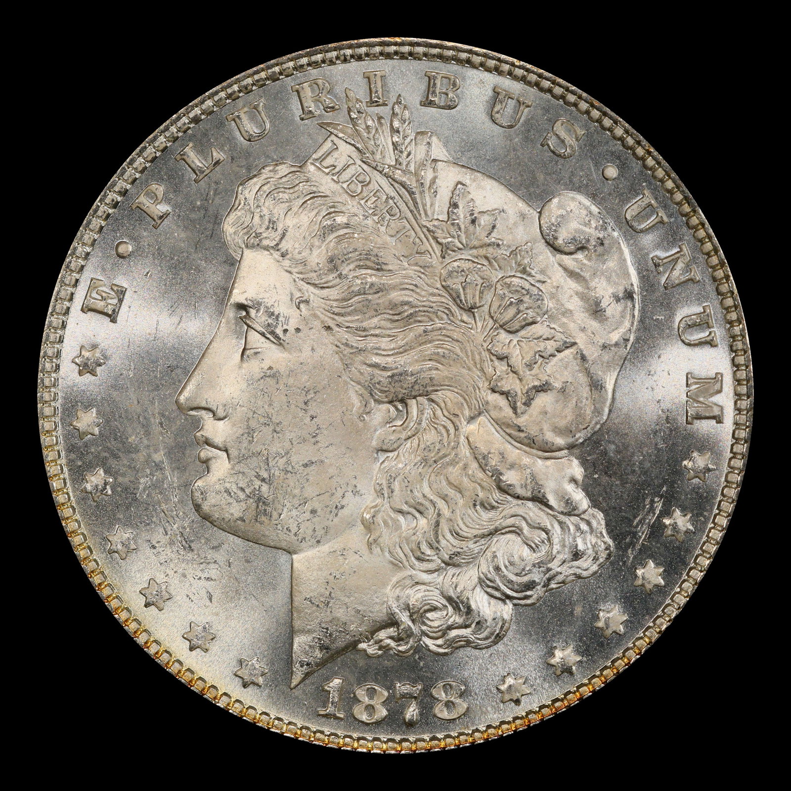 1878-p 7tf Morgan Dollar $1 Grades ms64 - 2