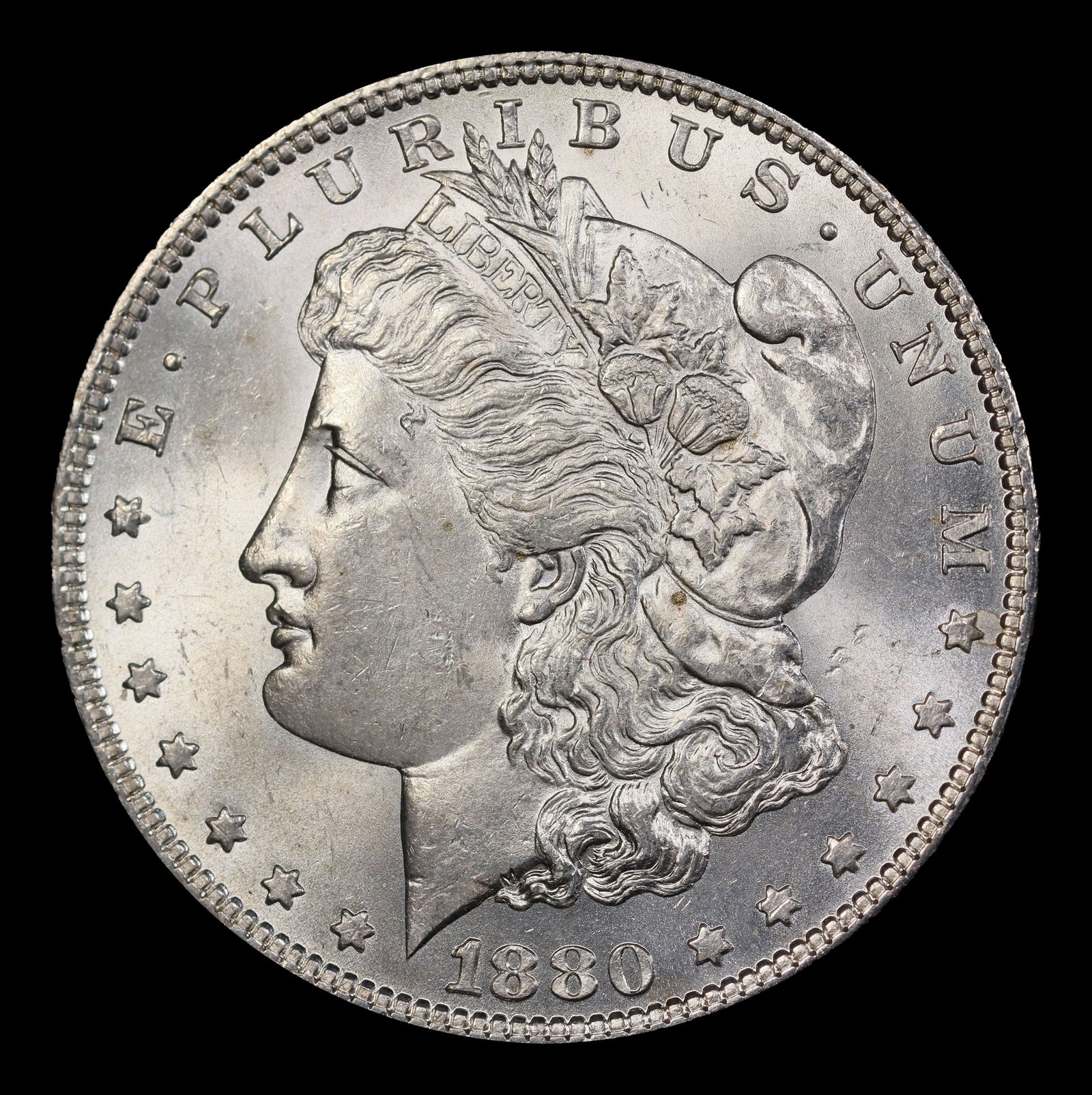 1880-p Morgan Dollar $1 Grades ms62 - 2
