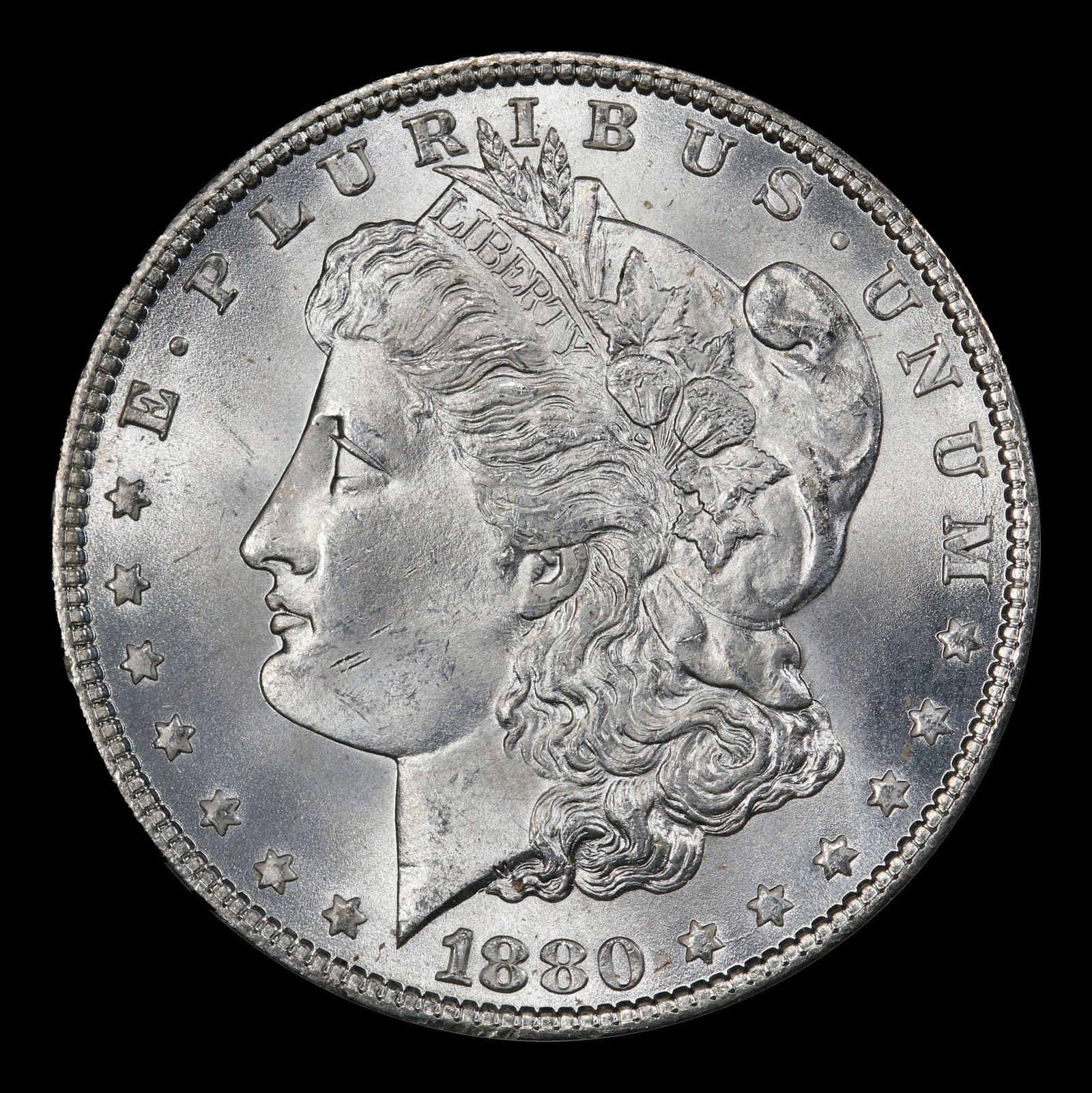 1880-p Morgan Dollar $1 Grades ms65 - 2
