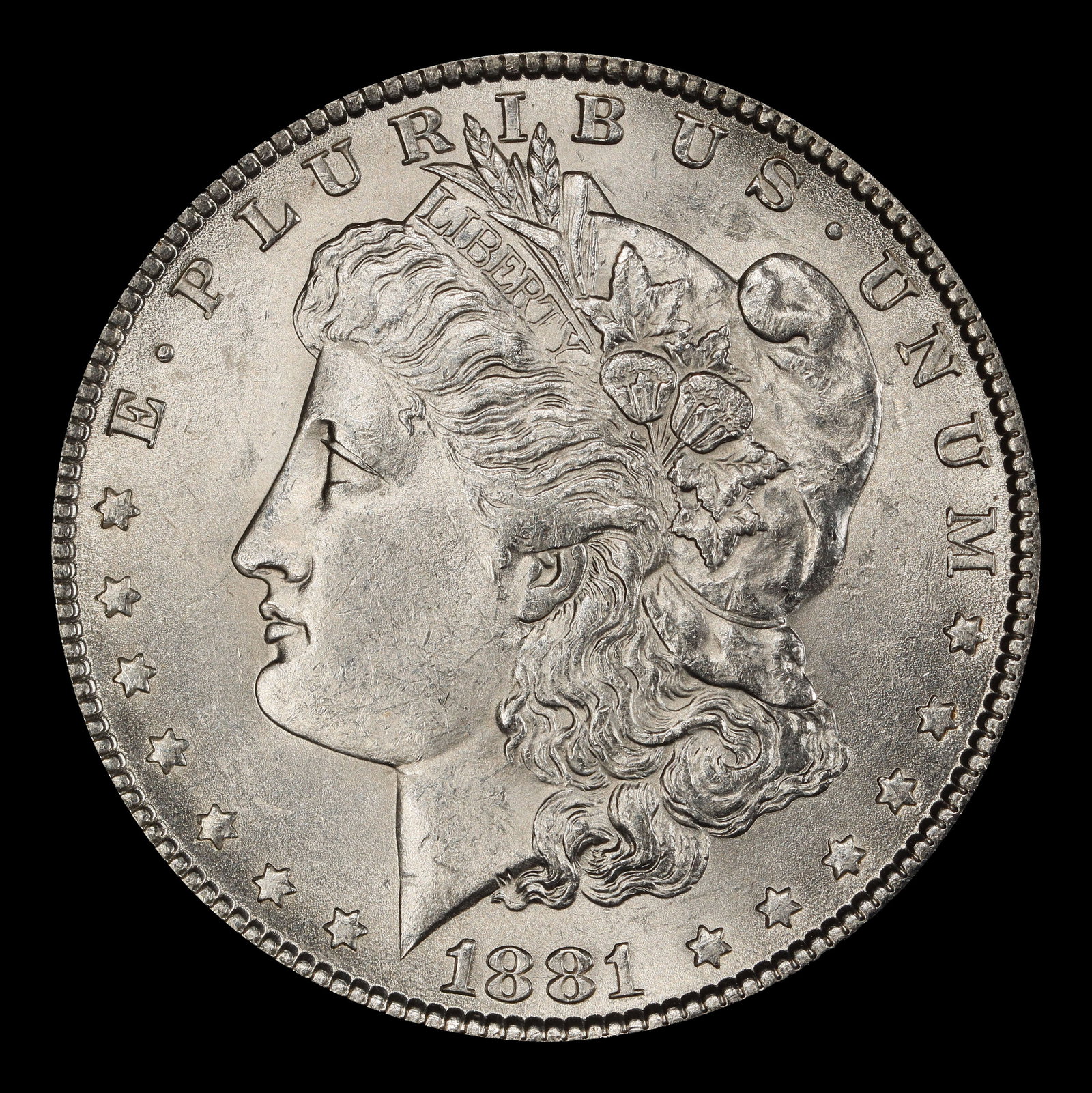 1881-p Morgan Dollar $1 Grades ms62 - 2