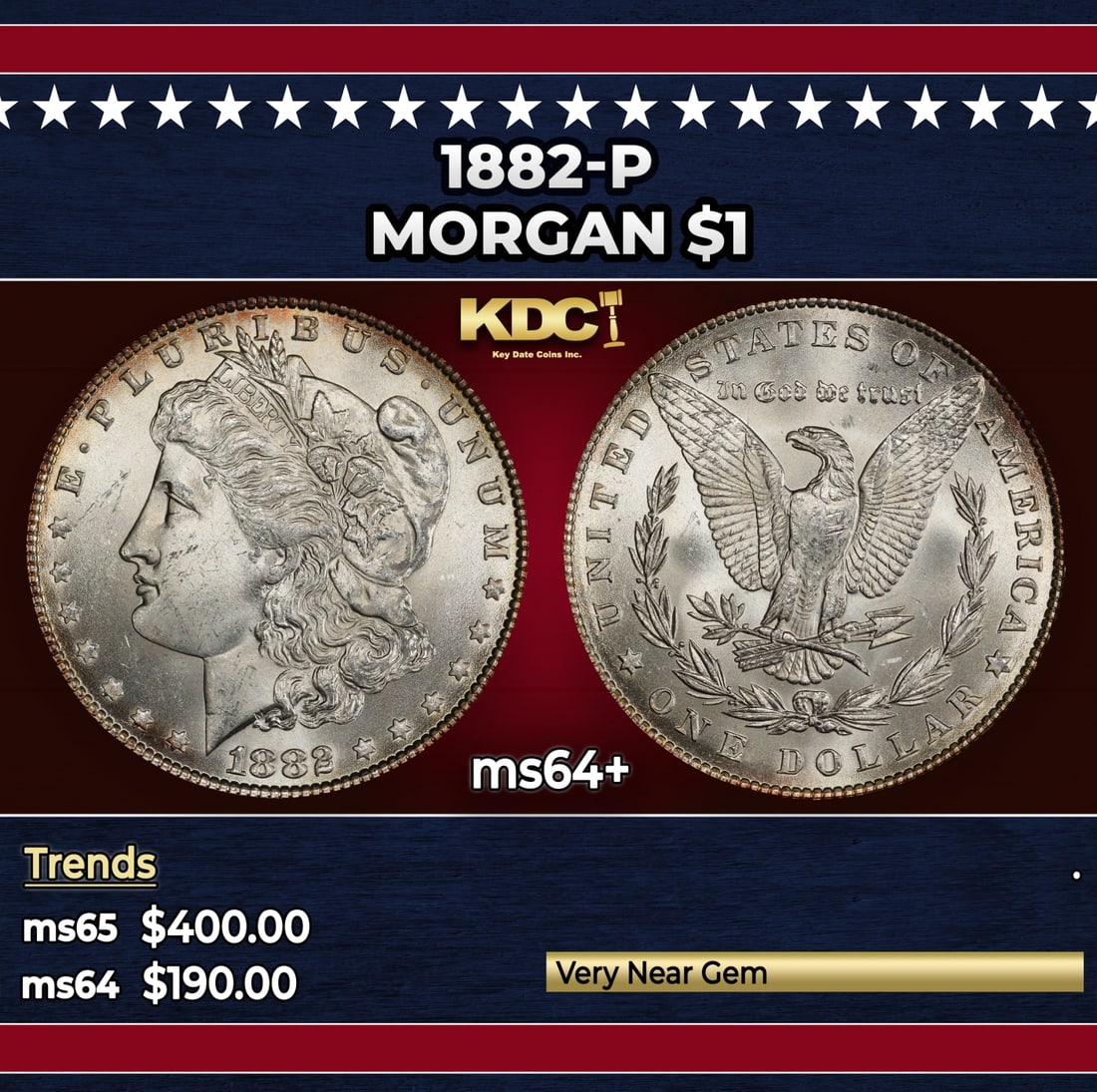 1882-p Morgan Dollar $1 Grades ms64+: 1882-p Morgan Dollar $1 Grades ms64+.