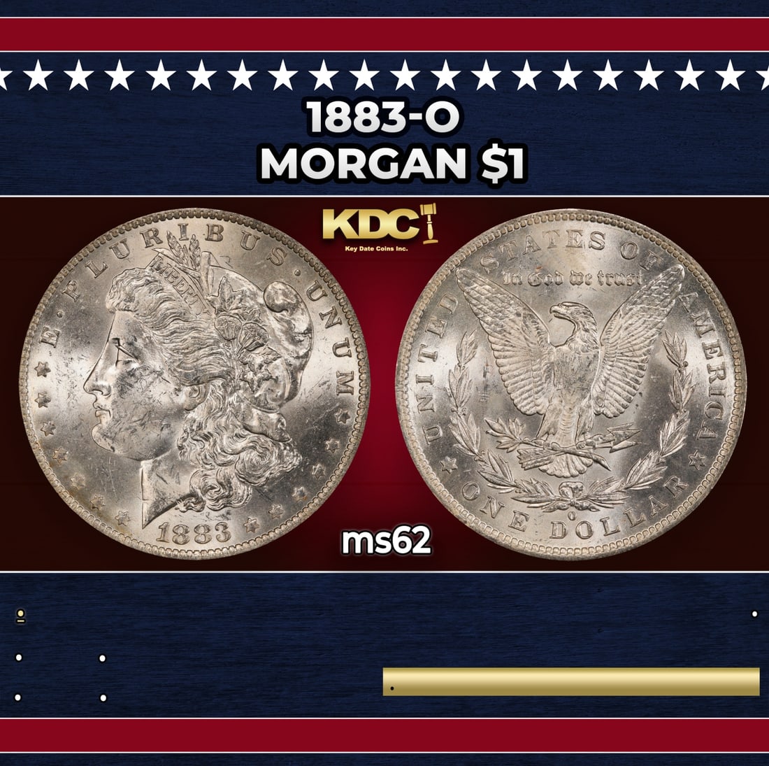 1883-o Morgan Dollar $1 Grades ms62: 1883-o Morgan Dollar $1 Grades ms62.