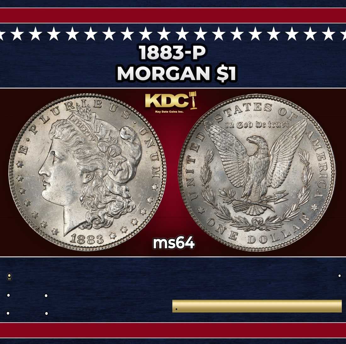 1883-p Morgan Dollar $1 Grades ms64: 1883-p Morgan Dollar $1 Grades ms64.